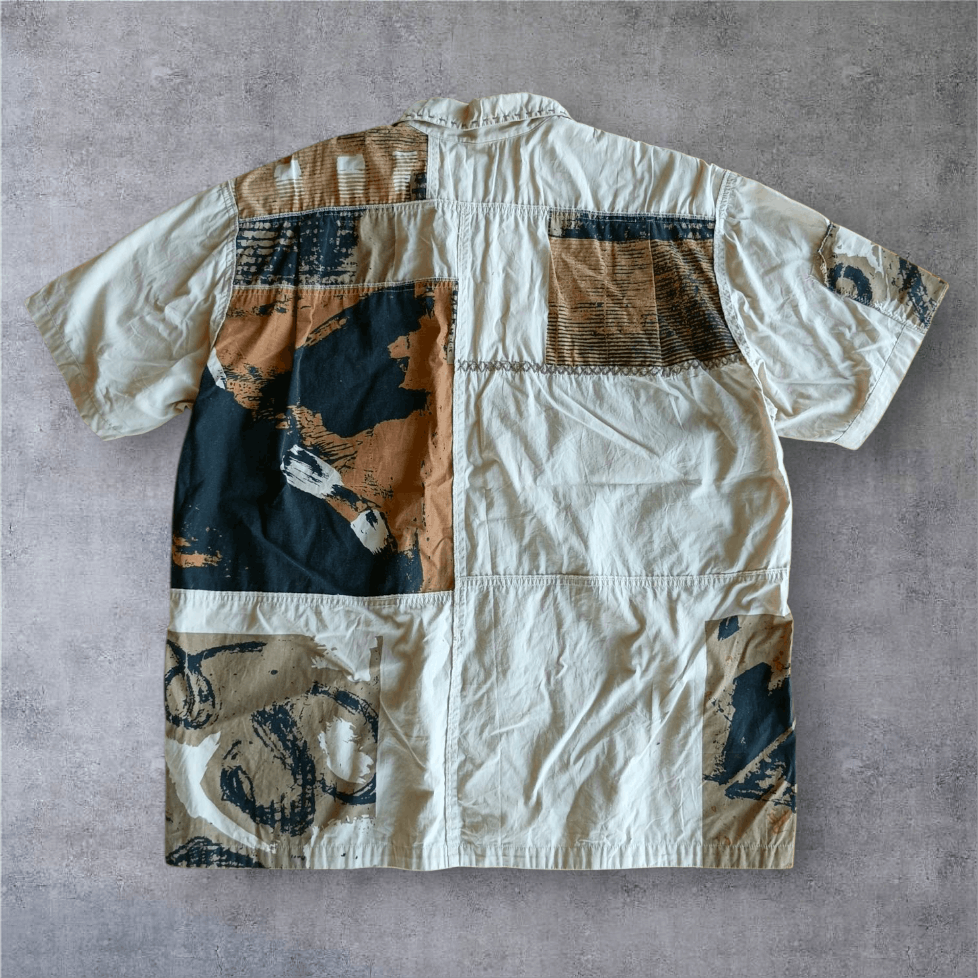 Vintage Vintage Ficce Yoshiyuki Konishi Handmade Patchwork Shirt Size US XL / EU 56 / 4 - 2 Thumbnail