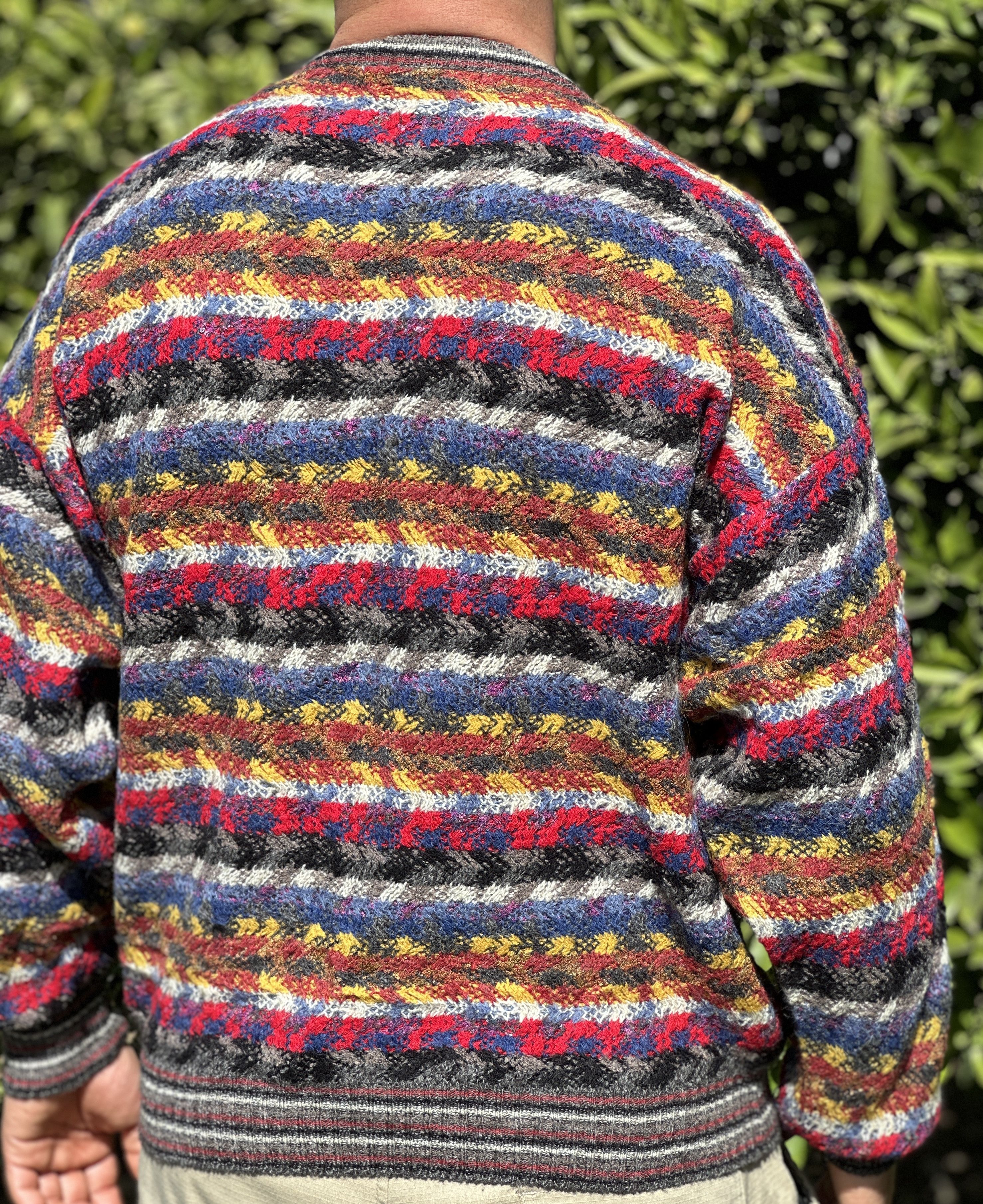 Missoni 1985 Missoni Sport Zig Zag Rainbow Knit Pullover Size L Size US L / EU 52-54 / 3 - 10 Thumbnail
