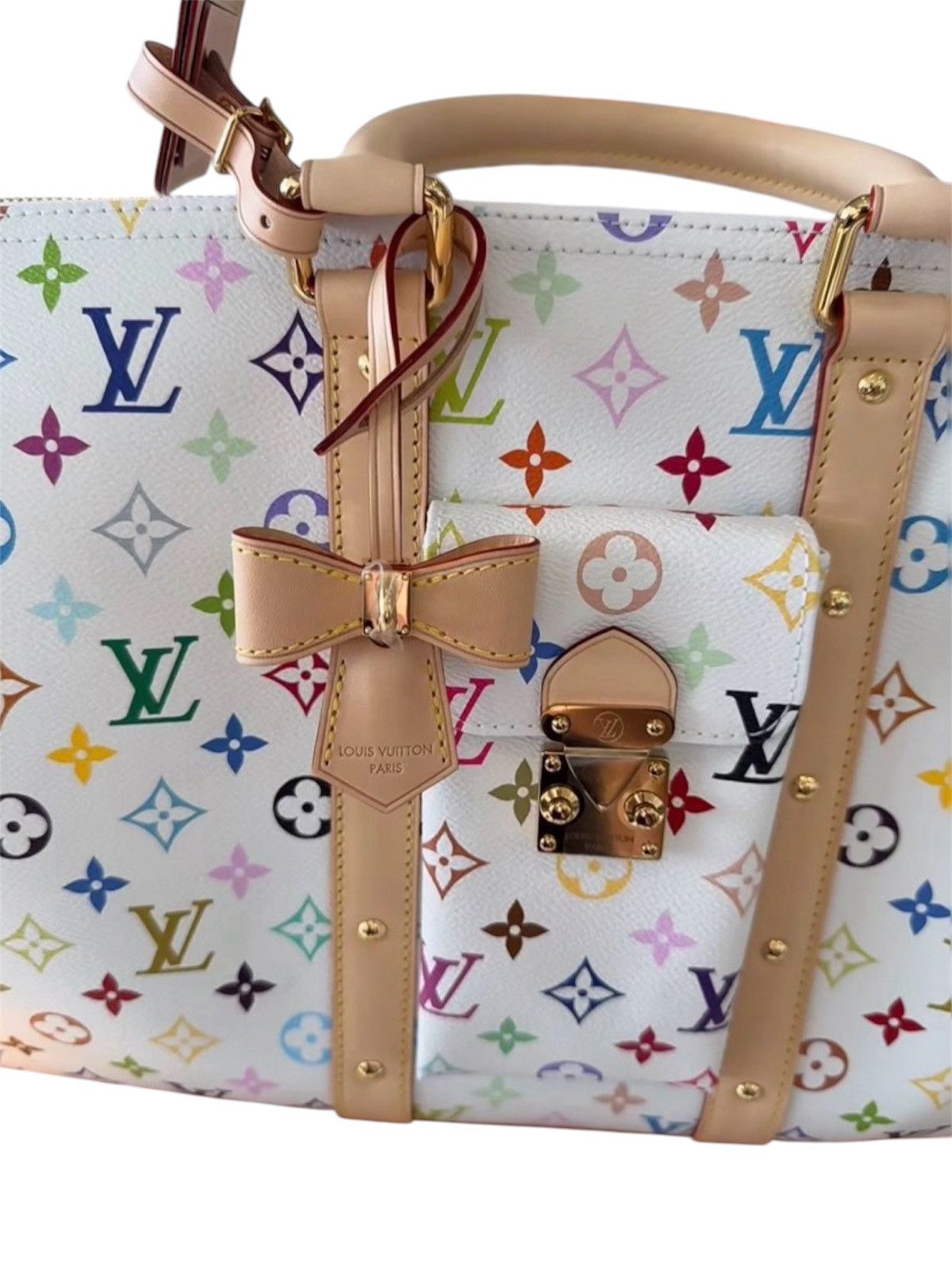 Louis Vuitton × Takashi Murakami Louis Vuitton x Takashi Murakami 50 Keepall White Monogram Size ONE SIZE - 5 Thumbnail