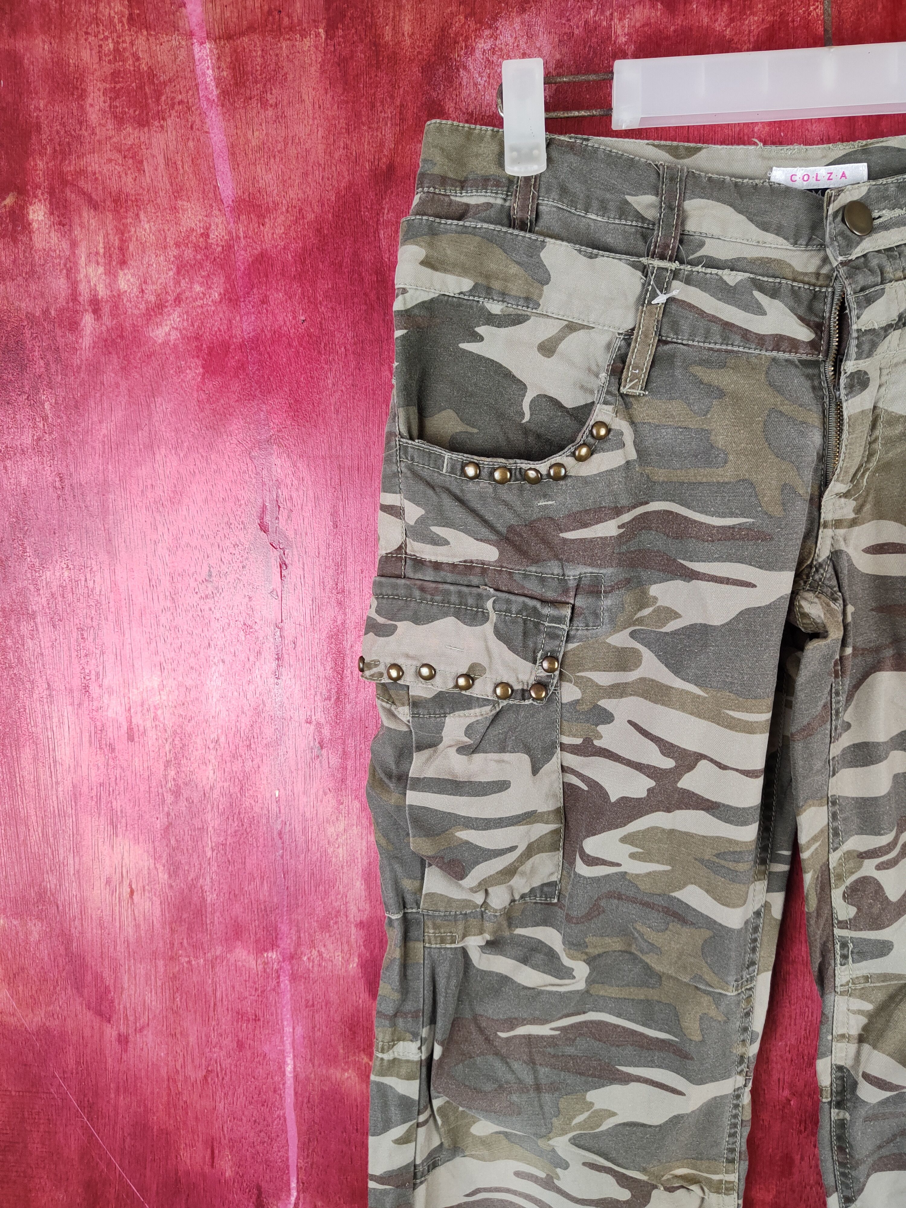 Japanese Brand DL C.o.l.z.a Camo military tactical Cargo Pants #S1503 Size 29" - 3 Thumbnail