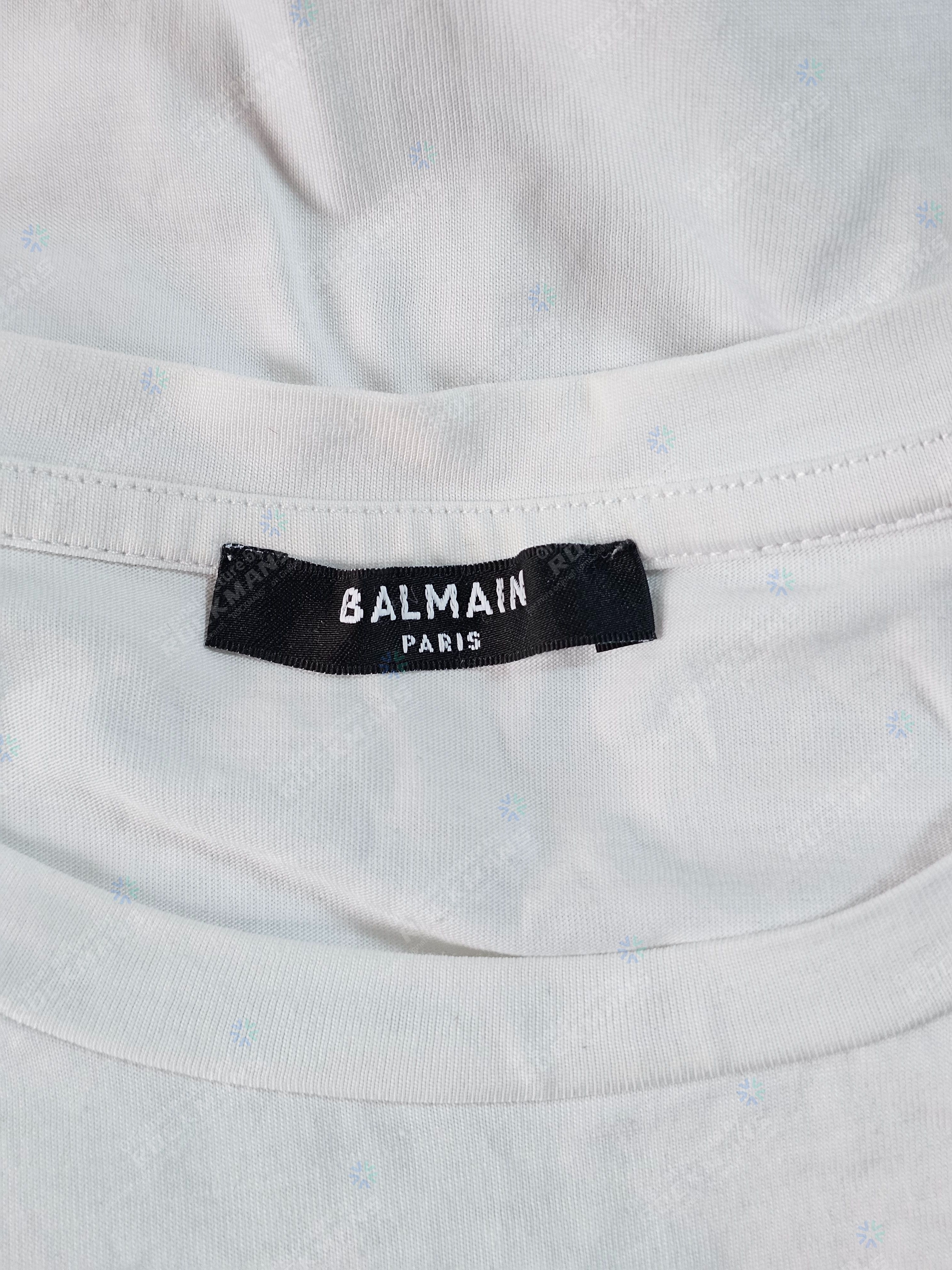 Balmain Balmain Logo Fleece-Lined T-Shirt Size XL Size US XL / EU 56 / 4 - 5 Thumbnail