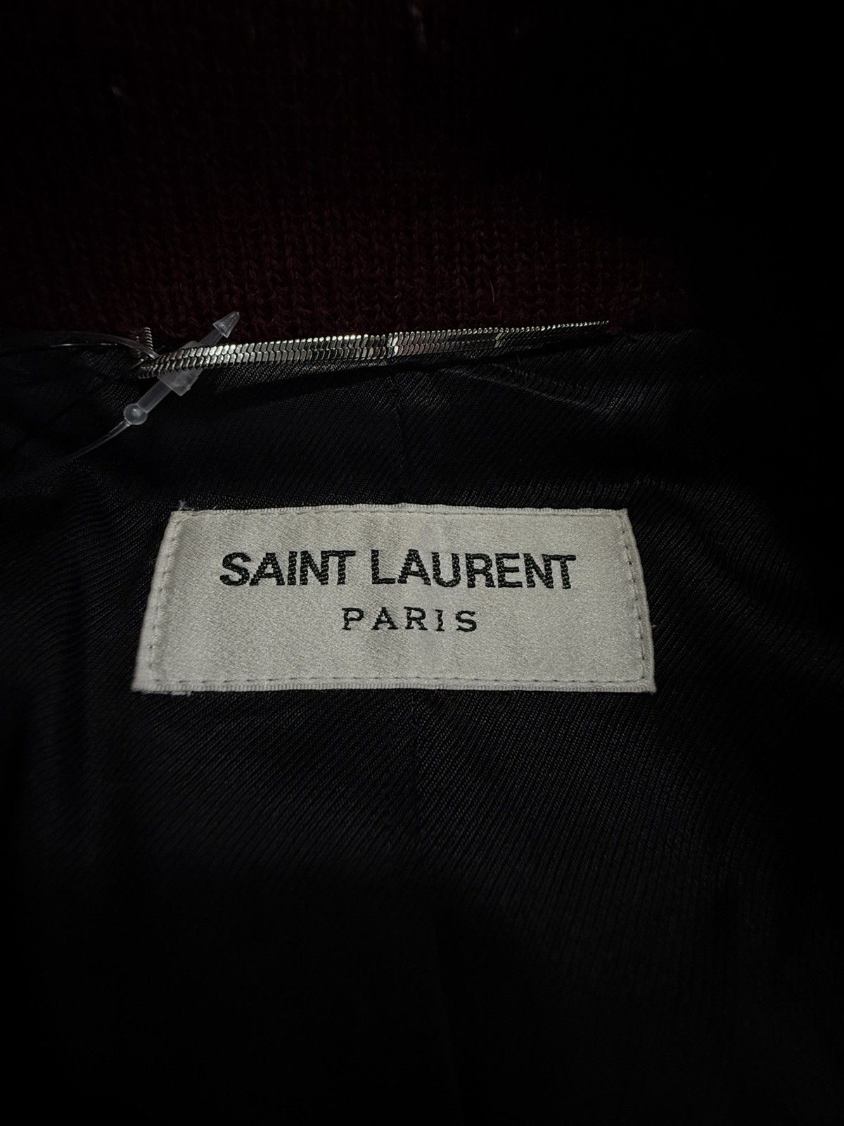 Saint Laurent Paris Saint Laurent Paris - Maroon Teddy Bomber Jacket Size US S / EU 44-46 / 1 - 8 Thumbnail