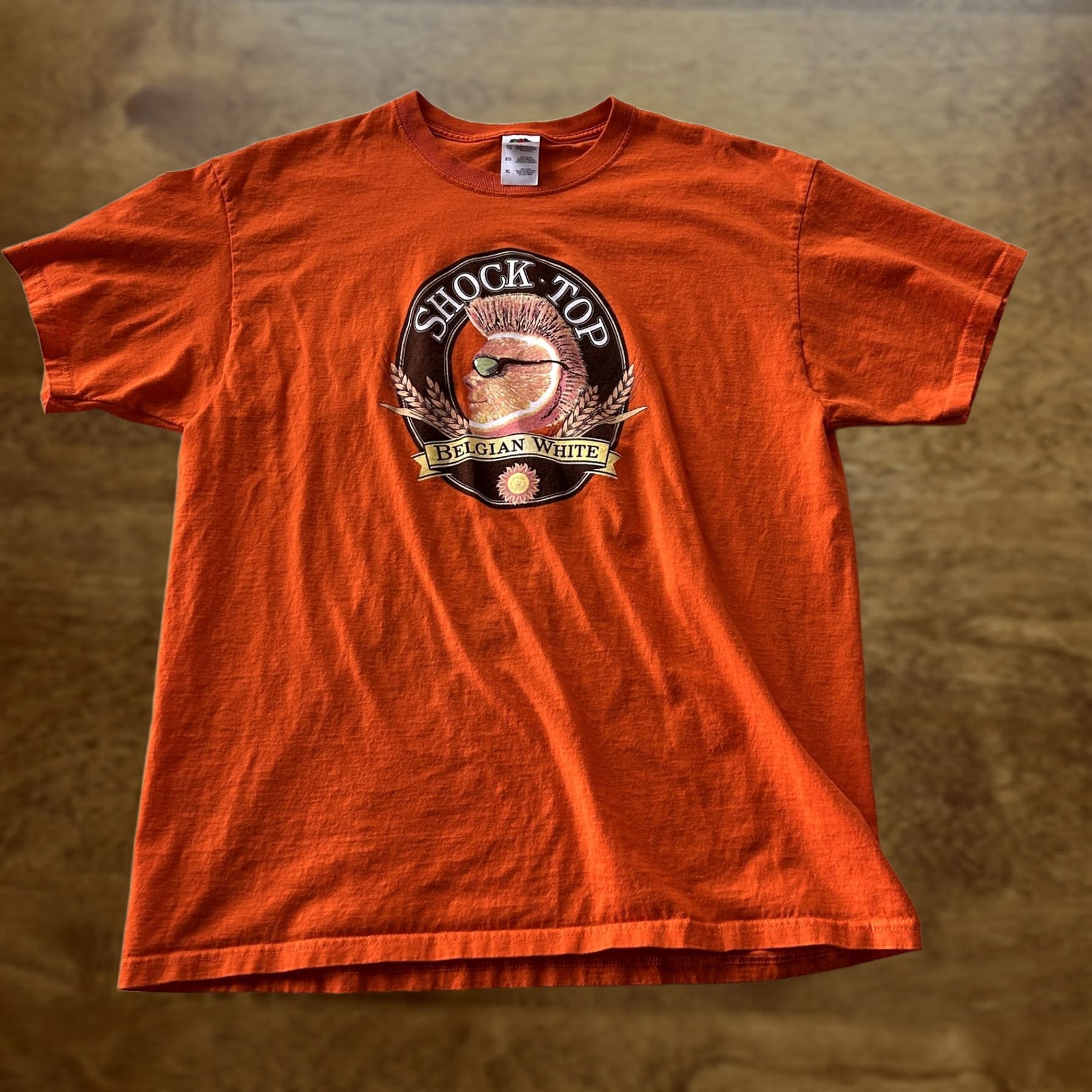 Fruit Of The Loom Fruit of the Loom Shirt Mens XL Orange Shock Top Belgian White Beer Graphic T-Shirt Size US XL / EU 56 / 4 - 1 Thumbnail
