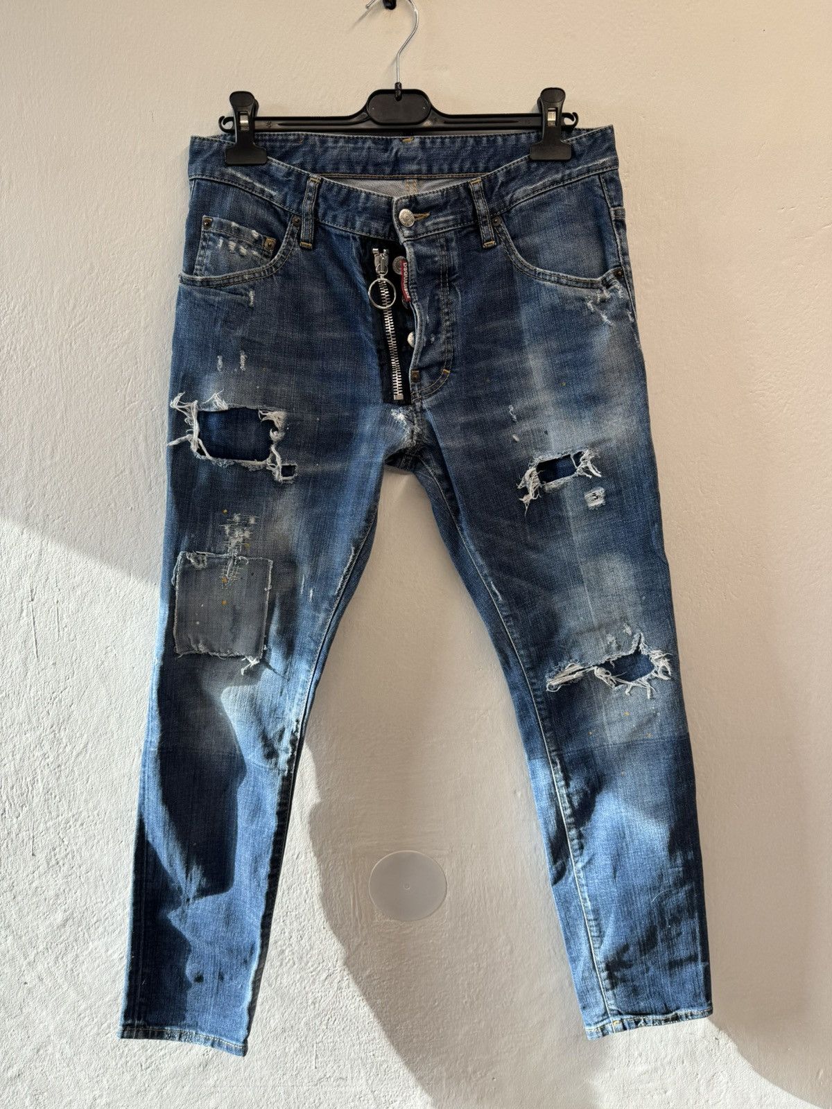 Designer × Dsquared2 Dsquared2 Skater Jeans Distressed Washed Made in Italy Size US 32 / EU 48 - 15 Thumbnail
