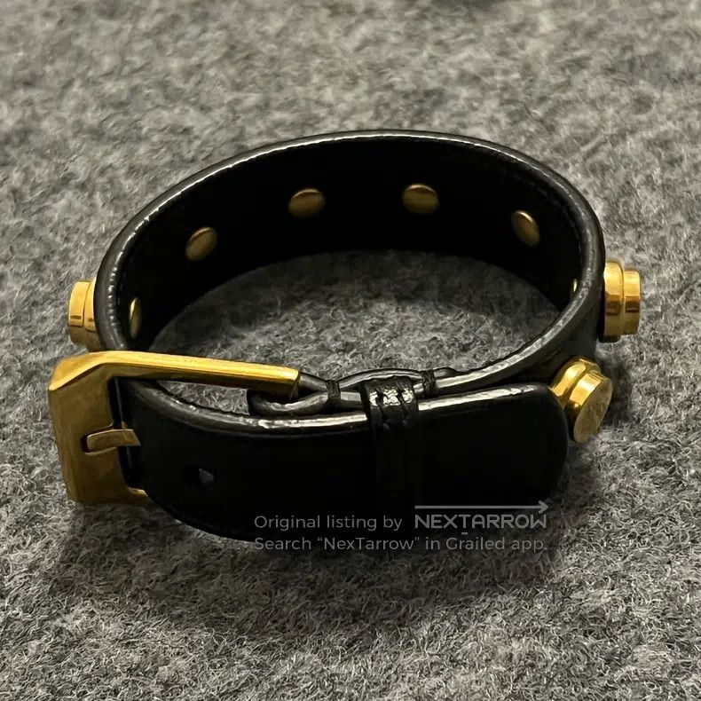 Saint Laurent Paris Saint Laurent Paris Vintage Rivet Calfskin Bracelet with G Size ONE SIZE - 4 Thumbnail