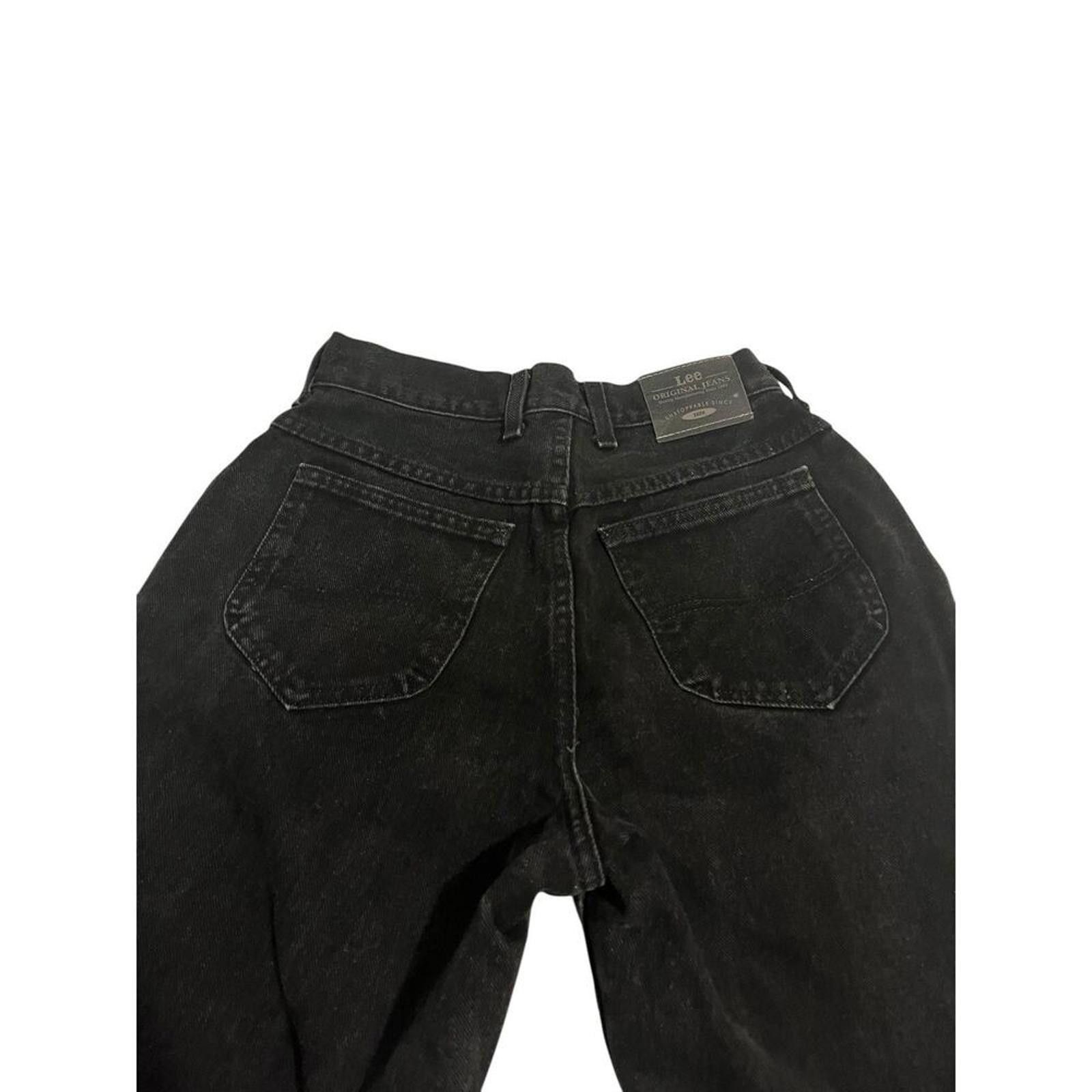 Lee Lee Women Black Jeans Sz 6P Moms Jeans Pre Owned Vtg Size 28" / US 6 / IT 42 - 5 Thumbnail