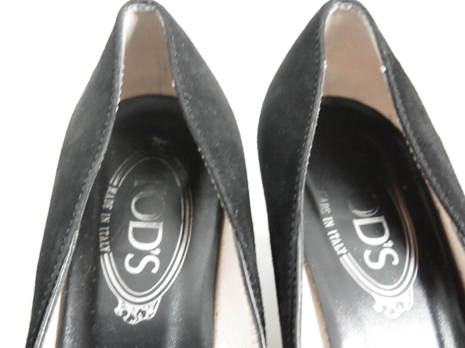 Tod's Tod's Mid Heel Pumps Black Suede Leather US 7.5 EU 37.5 Size US 7.5 / IT 37.5 - 8 Thumbnail