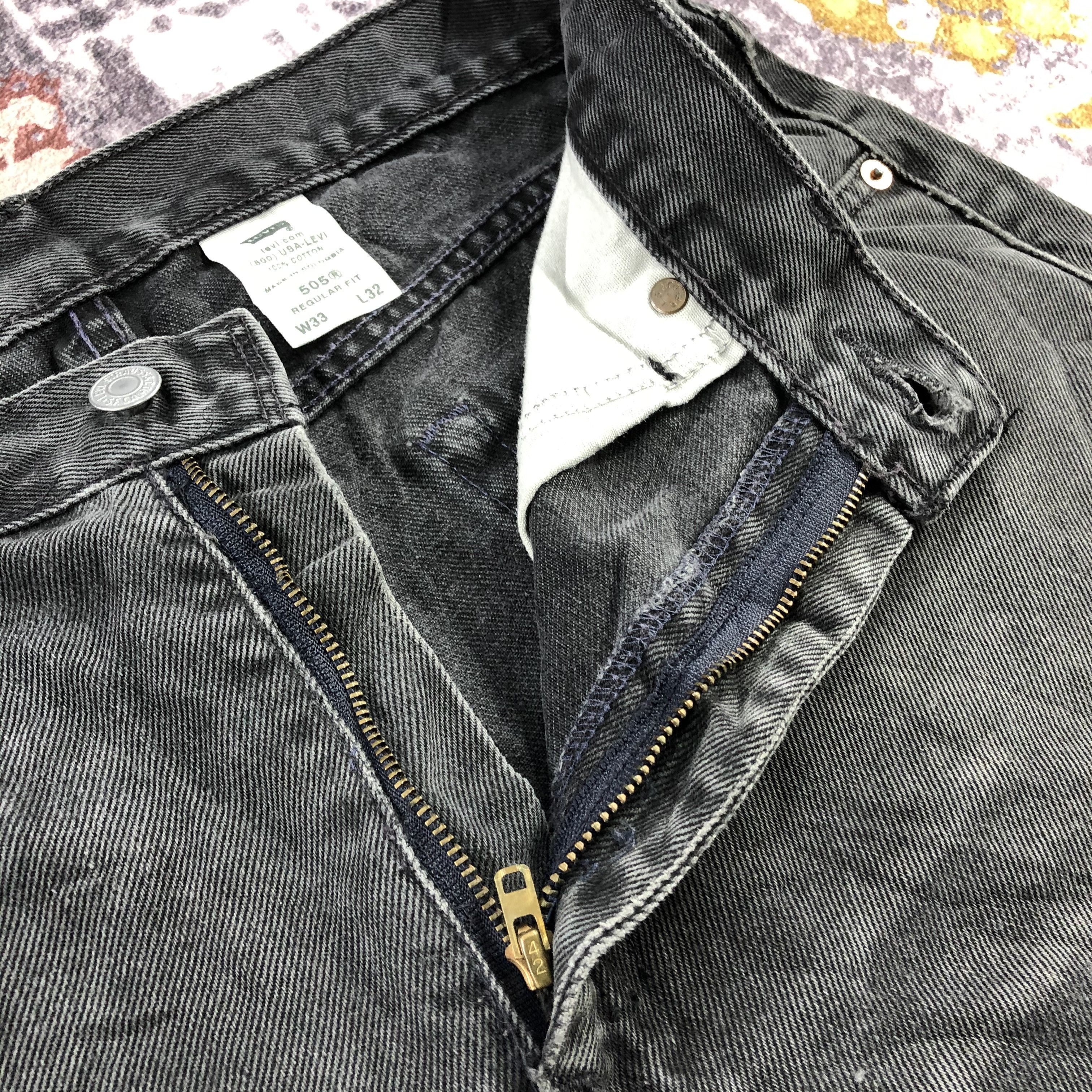 Levi's × Vintage Vintage 90s Faded Black Levis 505 Jeans-JM2945 Size US 32 / EU 48 - 11 Thumbnail