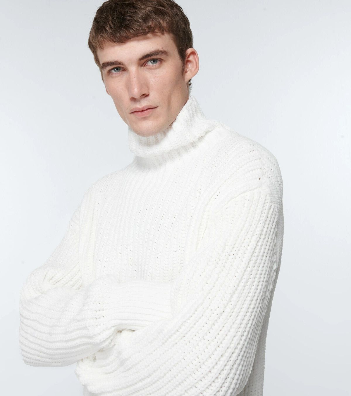 Amiri o1y0525 Turtleneck Sweater in White Size US L / EU 52-54 / 3 - 3 Thumbnail