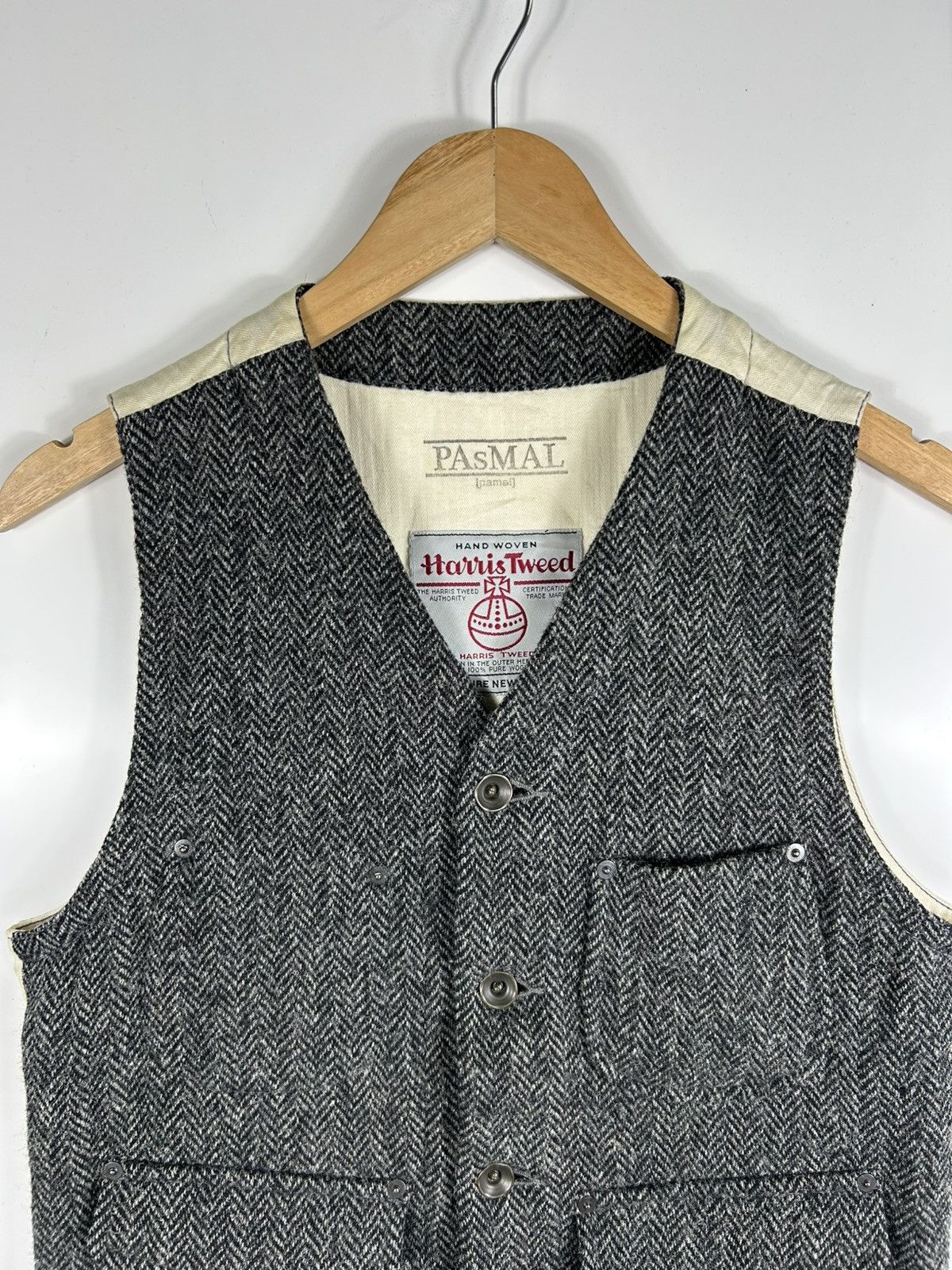 Freewheelers × Harris Tweed ⚡️Vintage PasMal Harris Tweed Workers Style Vest Size US S / EU 44-46 / 1 - 6 Thumbnail