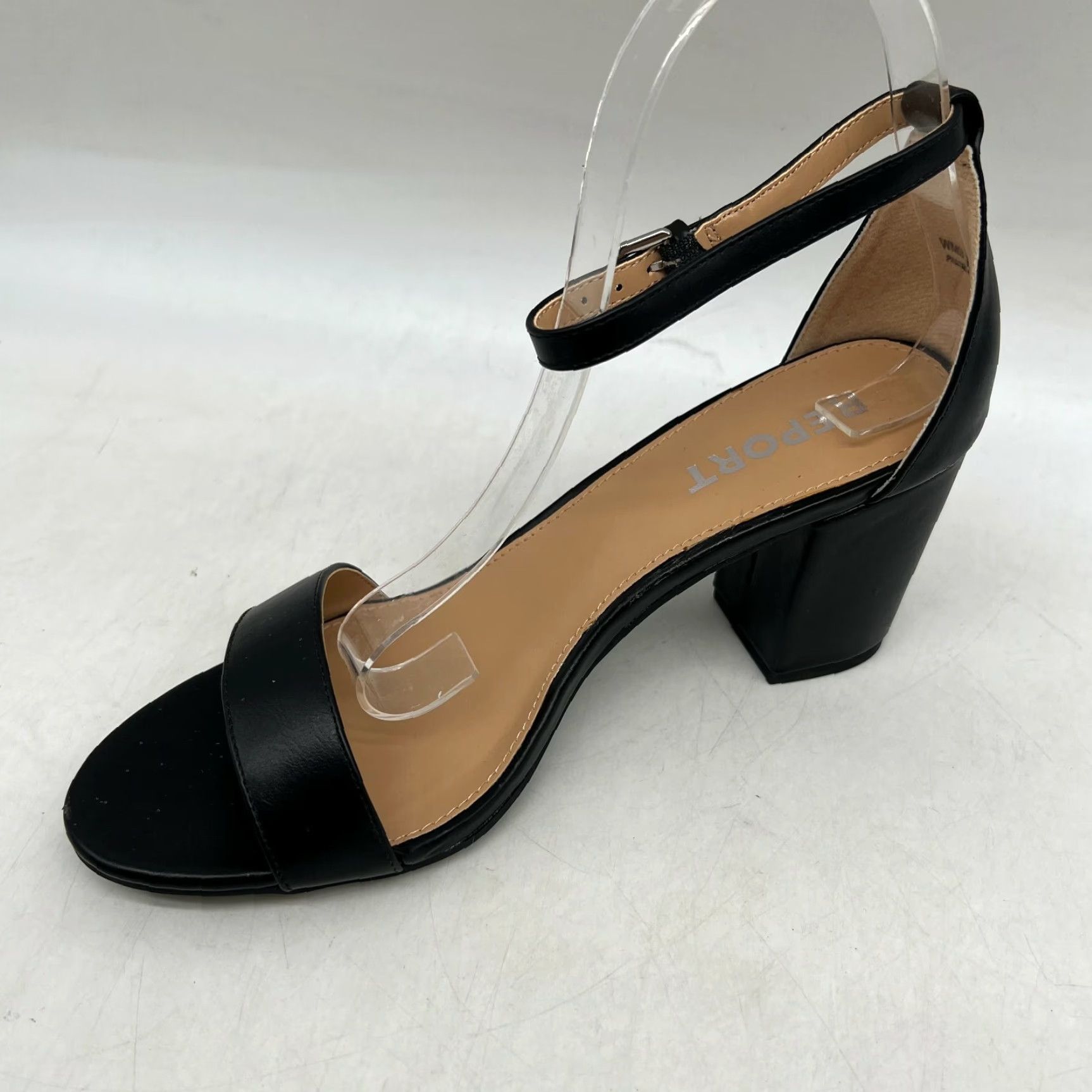 Vintage Report Pamela Womens Sandal Open Toe Black Ankle Strap Heel 3" Size 9 Shoes Size US 9 / IT 39 - 3 Thumbnail