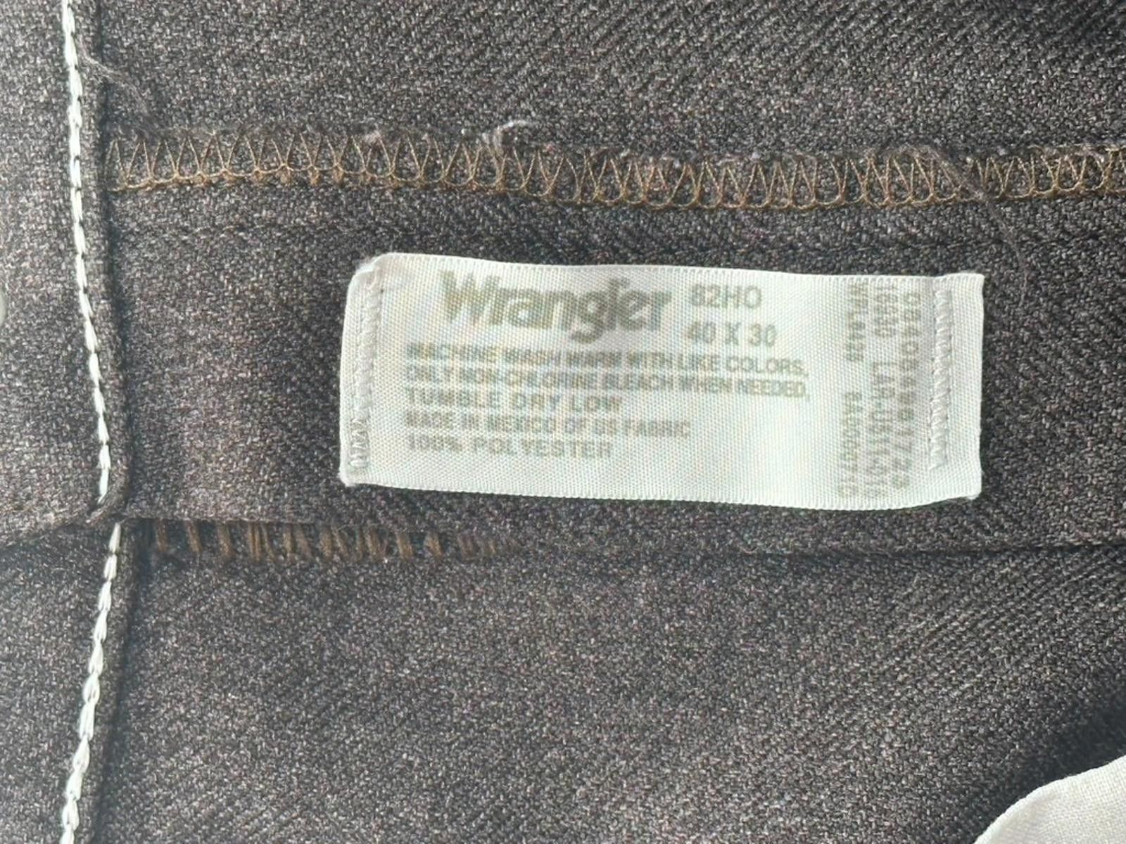 Wrangler Wrangler Flat Front Dress Pants Brown Men's 40/30 Size US 40 / EU 56 - 8 Thumbnail