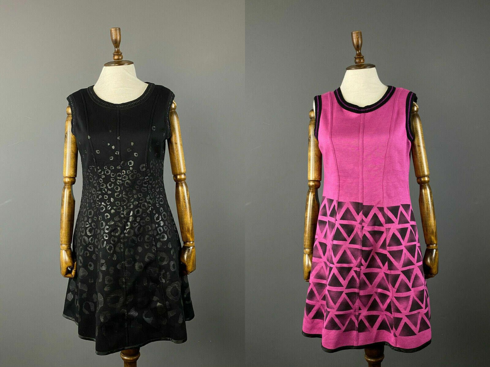 Designer Save The Queen Black / Purple A-Line Reversible Dress Size M / US 6-8 / IT 42-44 - 1 Thumbnail