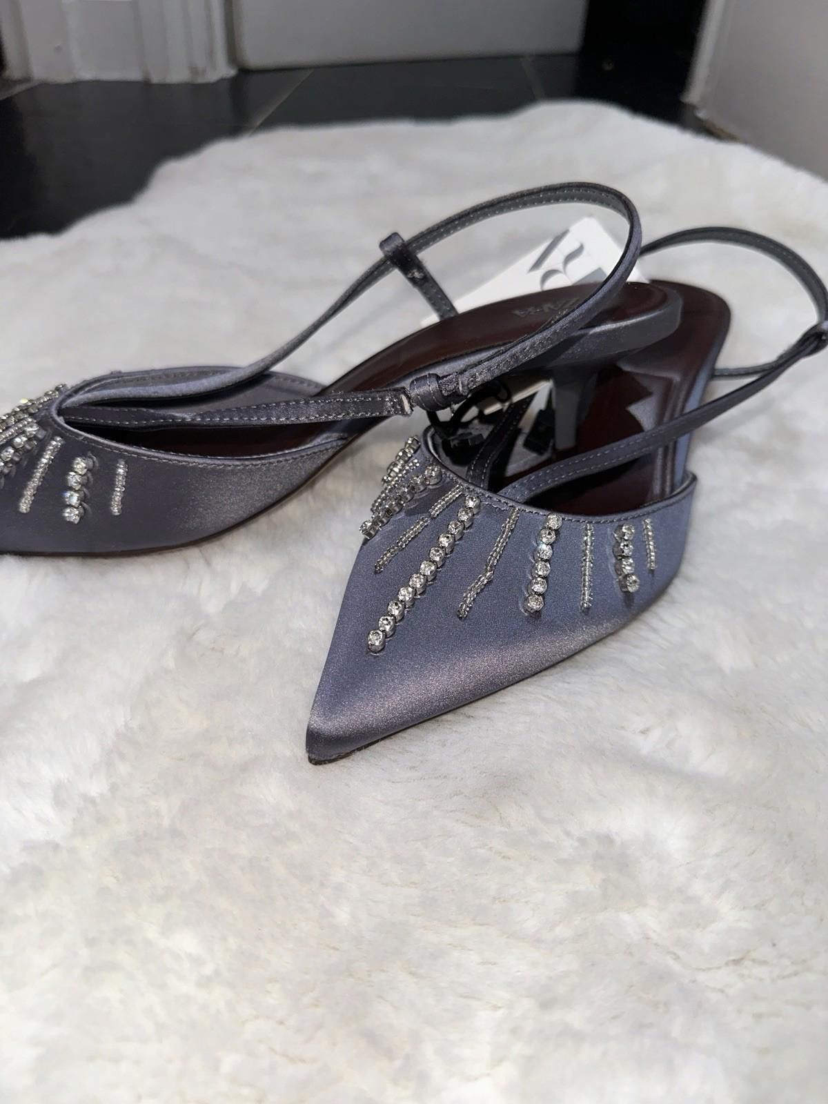 Zara Zara Grey Pointed Shoes Size US 6 / IT 36 - 5 Thumbnail
