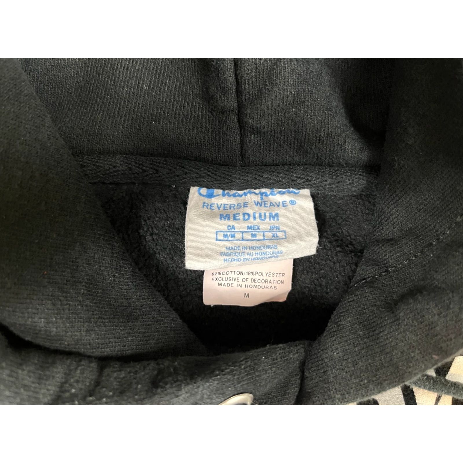 Champion VINTAGE? No, not vintage. Champion x Hebru Brantley Vision Reverse Weave Hoodie M Black Logo Graphic Print Mens Hoodie Size US M / EU 48-50 / 2 - 7 Thumbnail