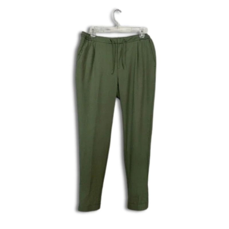 Nordstrom Nordstrom Mid Rise Pants Drawstring Cuffed Hem Green S NWOT Size US 32 / EU 48 - 1 Thumbnail