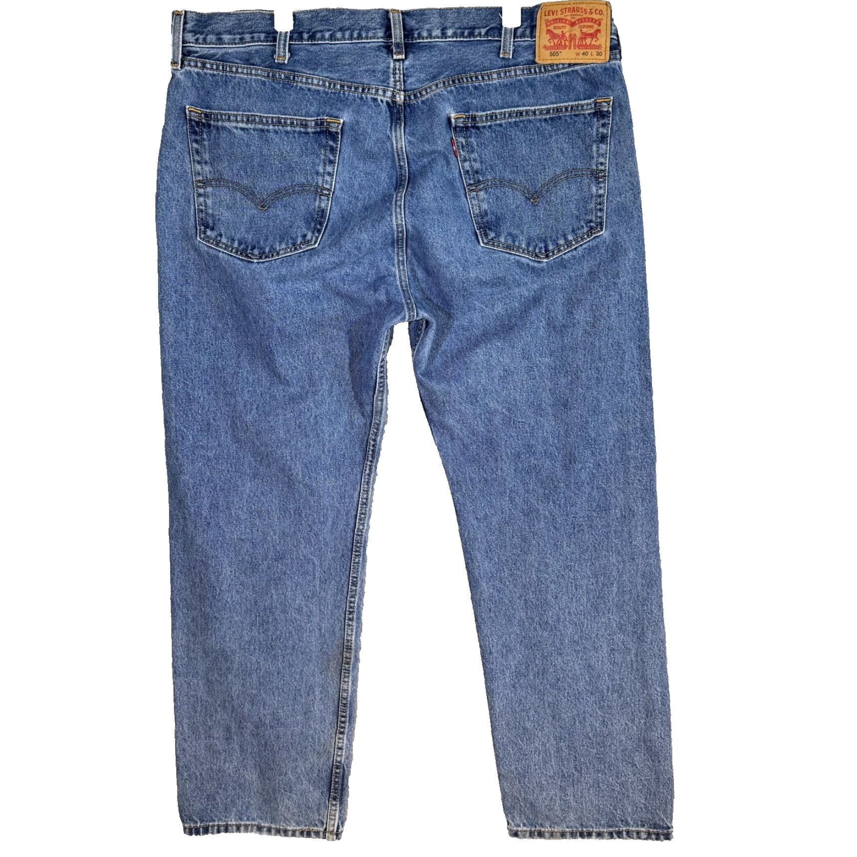 Levi's VINTAGE Levi's 505 Jeans Mens 40x30 Blue Classic Fit Denim Straight Leg Medium Wash Regular Pants Men Boys? Size US 40 / EU 56 - 2 Thumbnail