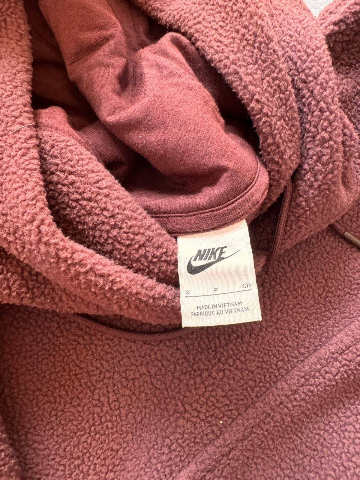 Nike × Vintage NIKE TEDDY VINTAGE CENTER LOGO OVERSIZE BOXY HOODIE Size US S / EU 44-46 / 1 - 5 Thumbnail