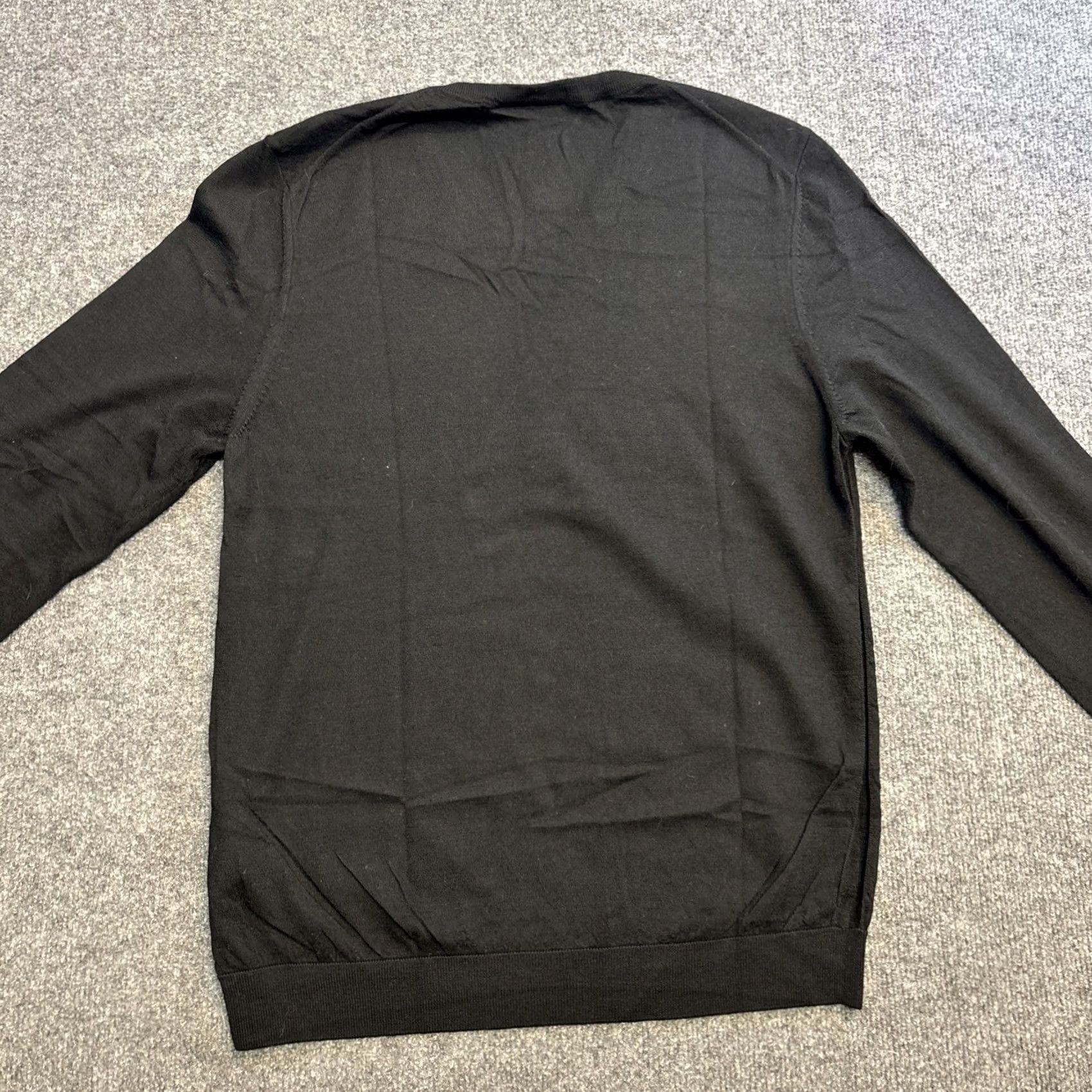 Hugo Boss HUGO BOSS Sweater Pullover Black XL V Neck Italian Virgin Wool Mens Stretchy Size US XL / EU 56 / 4 - 6 Thumbnail