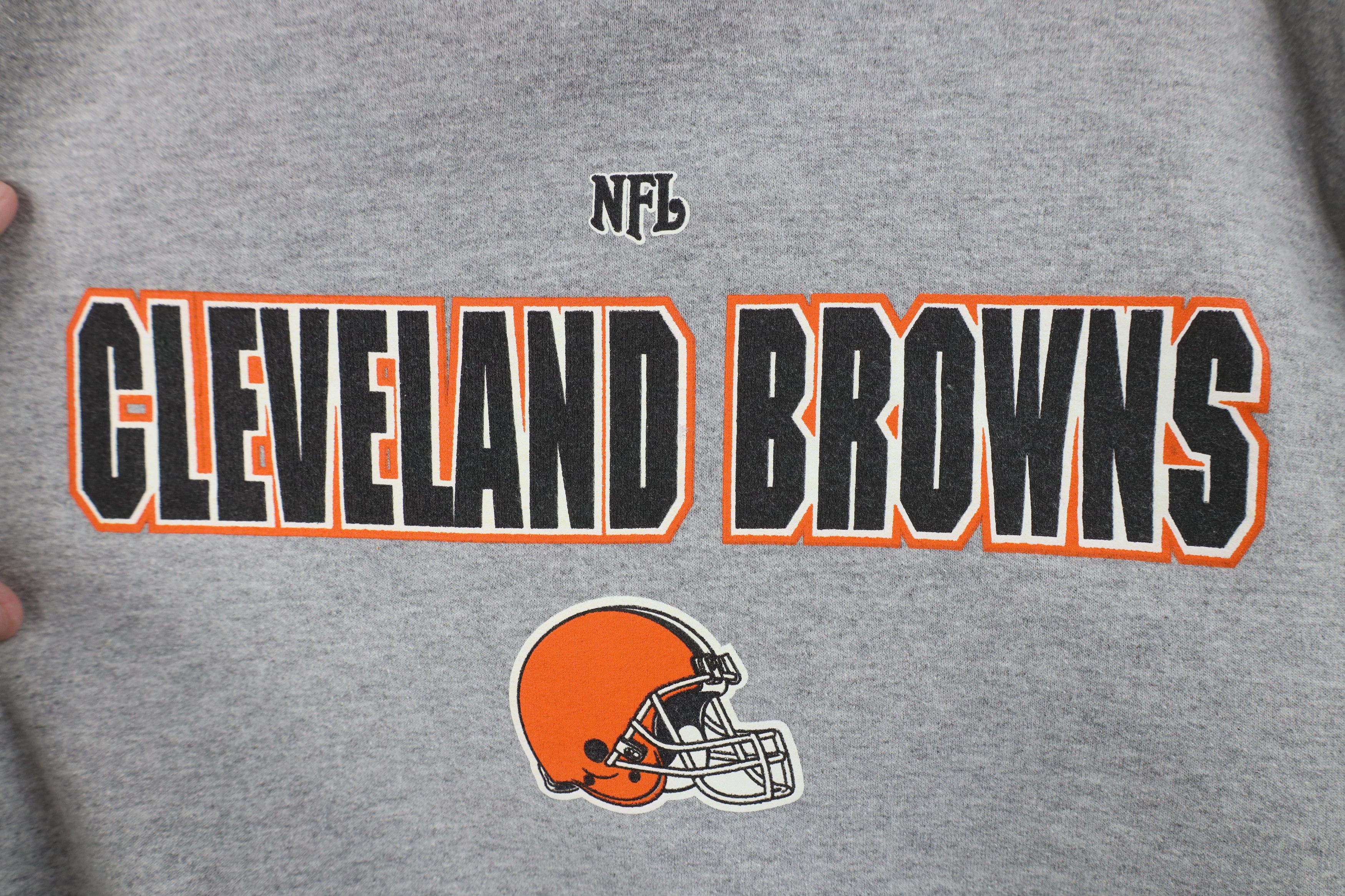 Vintage Vintage NFL Cleveland Browns Football Hoodie Sweatshirt Gray Size US XL / EU 56 / 4 - 6 Thumbnail