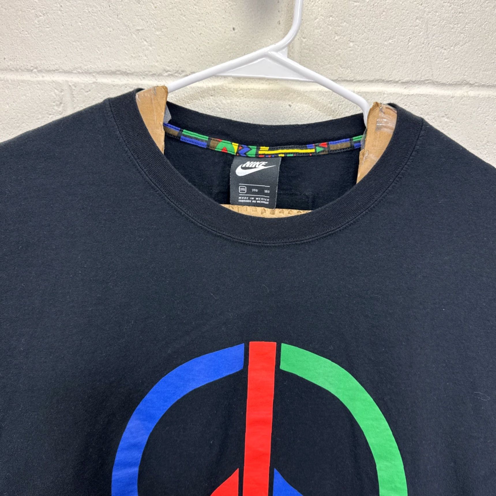 Nike Nike T Shirt Mens 3XL Black Peace Graphic Urban Jungle Gym Pack Crew Neck Short Sleeve Size US XXL / EU 58 / 5 - 4 Thumbnail