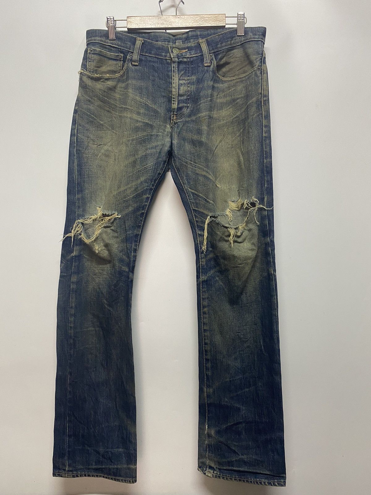 Japanese Brand × Takeo Kikuchi Takeo Kikuchi Distressed Denim Jeans Pants Japan Size US 34 / EU 50 - 1 Thumbnail