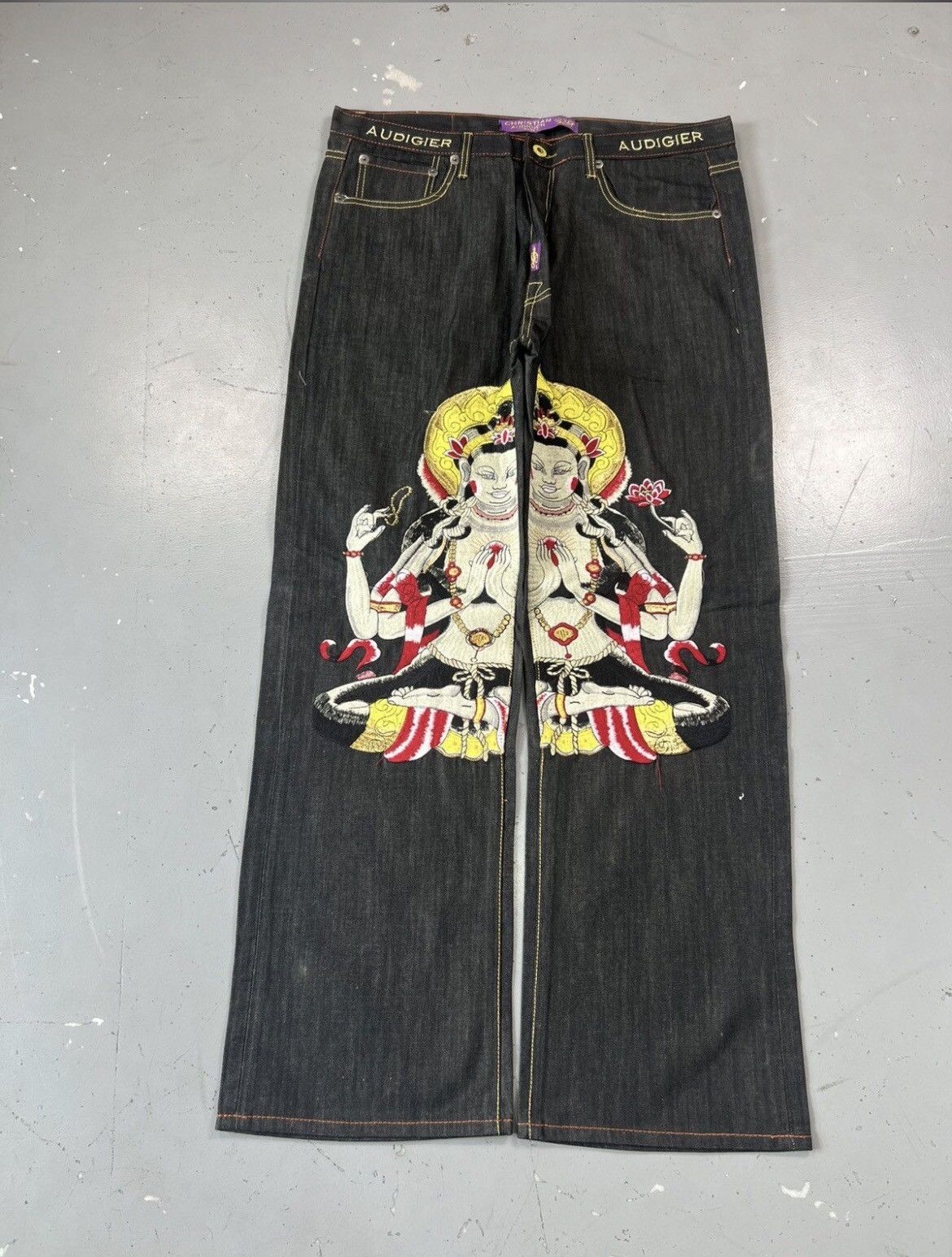 Ed Hardy Vintage Edhardy crazy baggy denim Size US 40 / EU 56 - 1 Thumbnail
