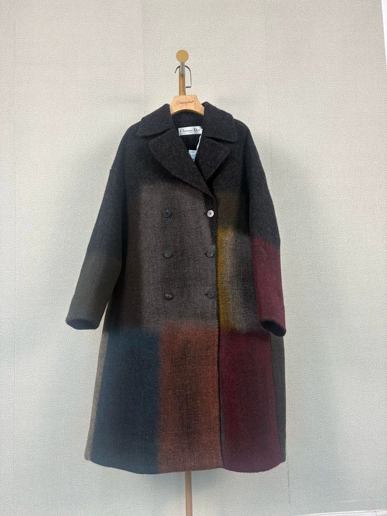 Dior Vintage Wool Color Block Coat