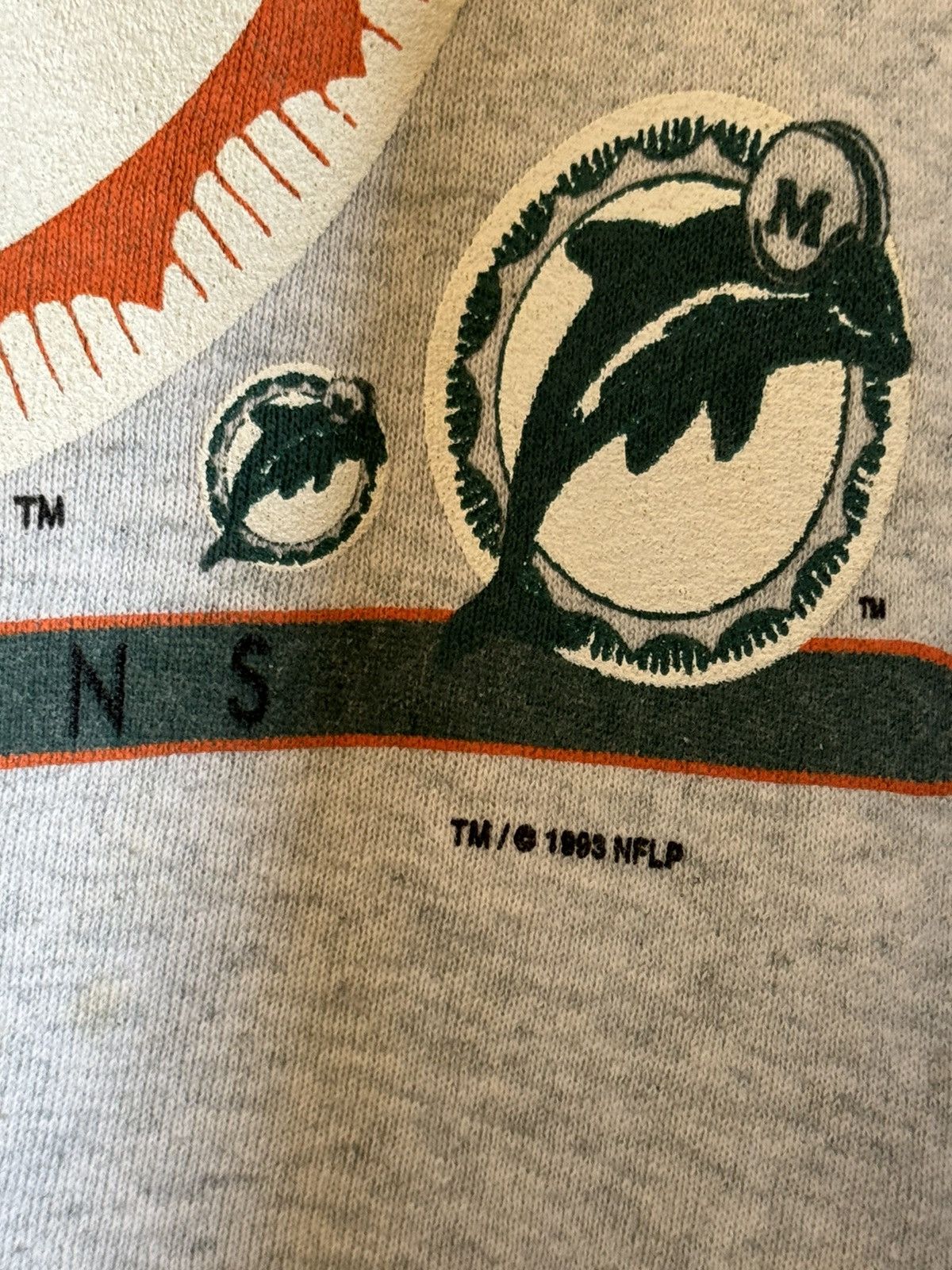 Fruit Of The Loom Vintage Miami Dolphins Sweatshirt Size US L / EU 52-54 / 3 - 3 Thumbnail