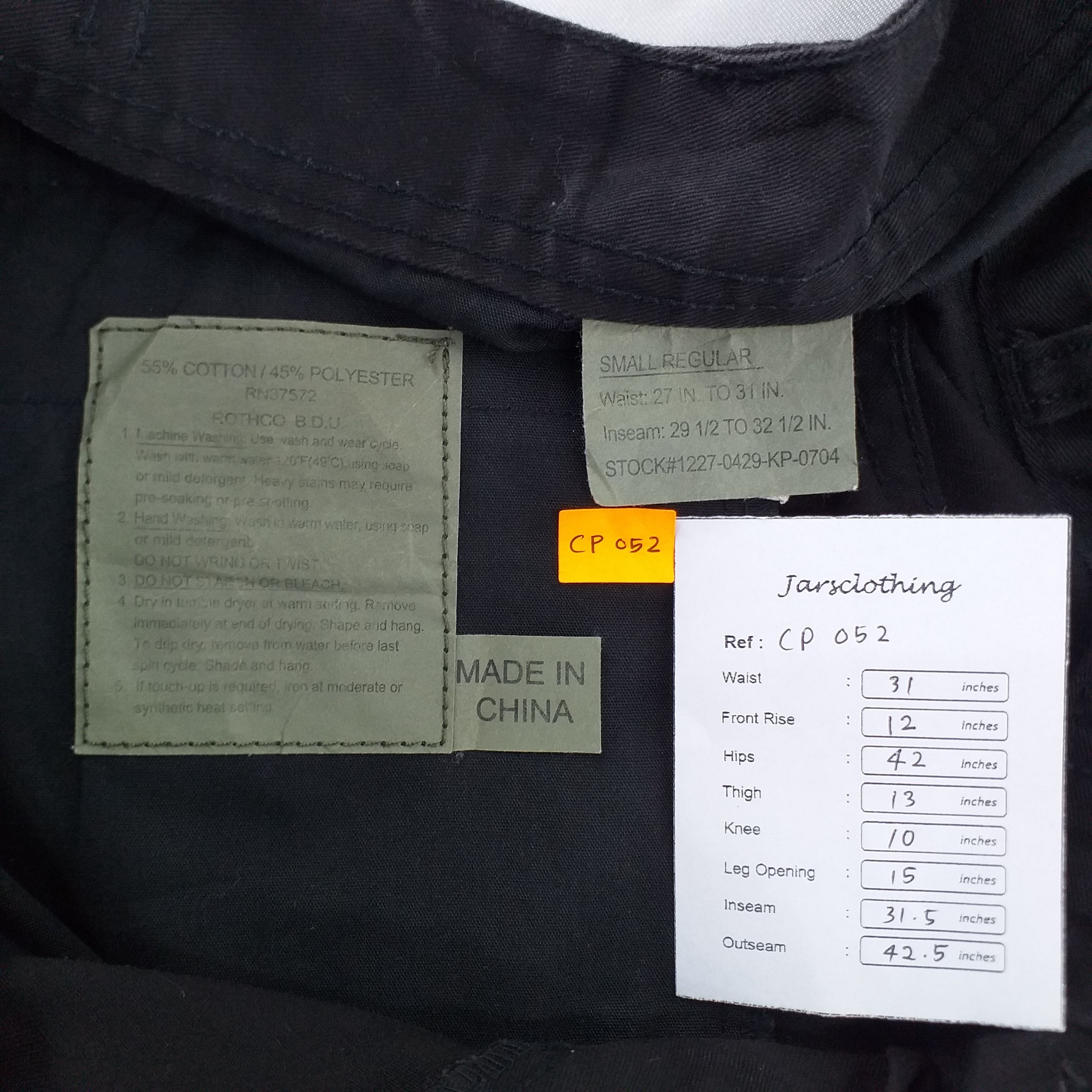 Japanese Brand Black Cargo Multi Pocket Pants -CP052 Size US 31 - 14 Thumbnail
