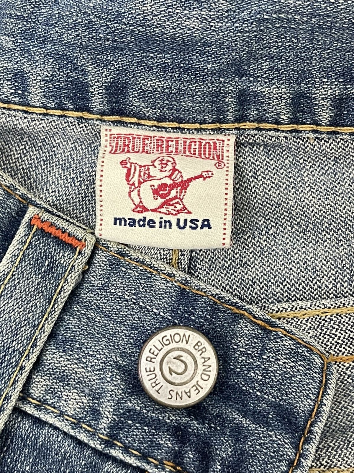 Japanese Brand Flare Jeans True Religion USA Distress Boot Cut 8🟦2 Size US 30 / EU 46 - 20 Thumbnail