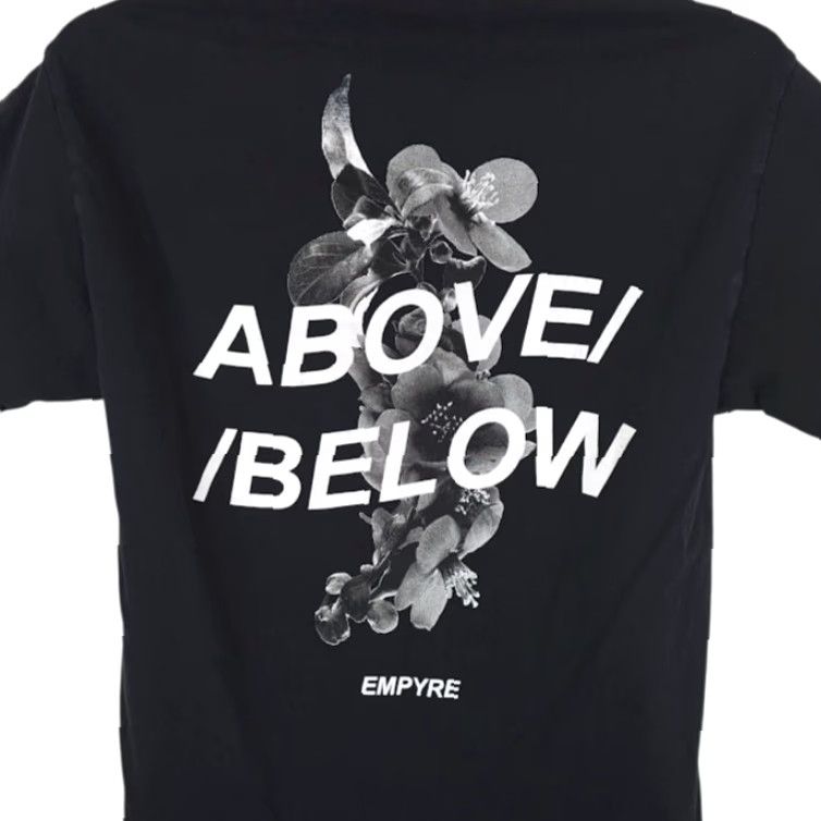 Empyre Empyre Above Below T Shirt Mens Black Floral Flowers Streetwear Crew Neck Short Sleeve M size Regular Cotton Embroidered Art Tee Vintage: No 2010-2019 Size US M / EU 48-50 / 2 - 2 Thumbnail