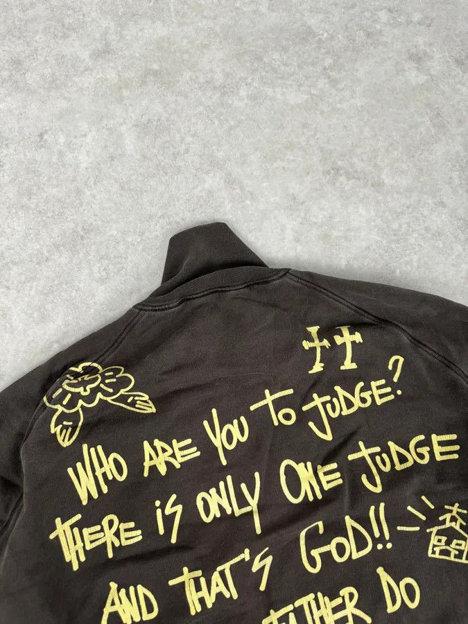 Dsquared2 AW2005 Dsquared2 Brown Religious Graphic Zip-Up Sweater Size US L / EU 52-54 / 3 - 7 Thumbnail