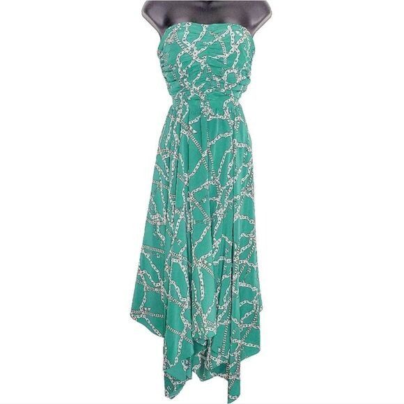 Zadig & Voltaire Zadig & Voltaire Raphia Emerald Green Skull Chaine Logo Dres Size M / US 6-8 / IT 42-44 - 4 Thumbnail