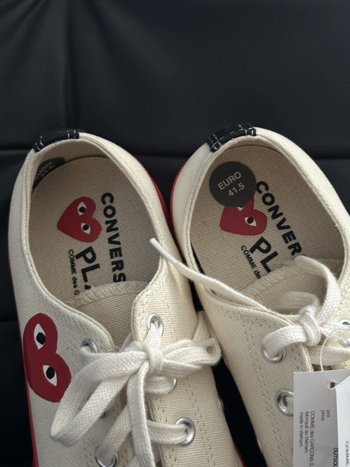 Comme des Garcons PLAY × Converse COMME DES GARCONS PLAY x Converse Chuck Taylor Sneakers Mens Size US 8.5 / EU 41-42 - 4 Thumbnail