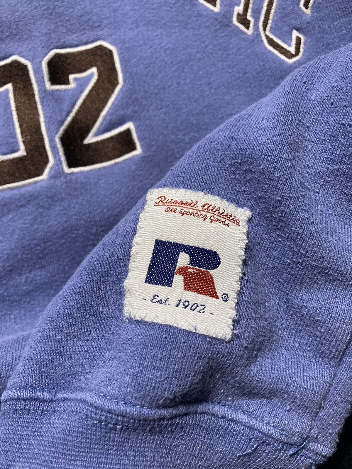 Russell Athletic × Vintage ⛩️ Vintage Russell Athletic Big Sun Faded Crewneck Sweatshirt Size US M / EU 48-50 / 2 - 4 Thumbnail