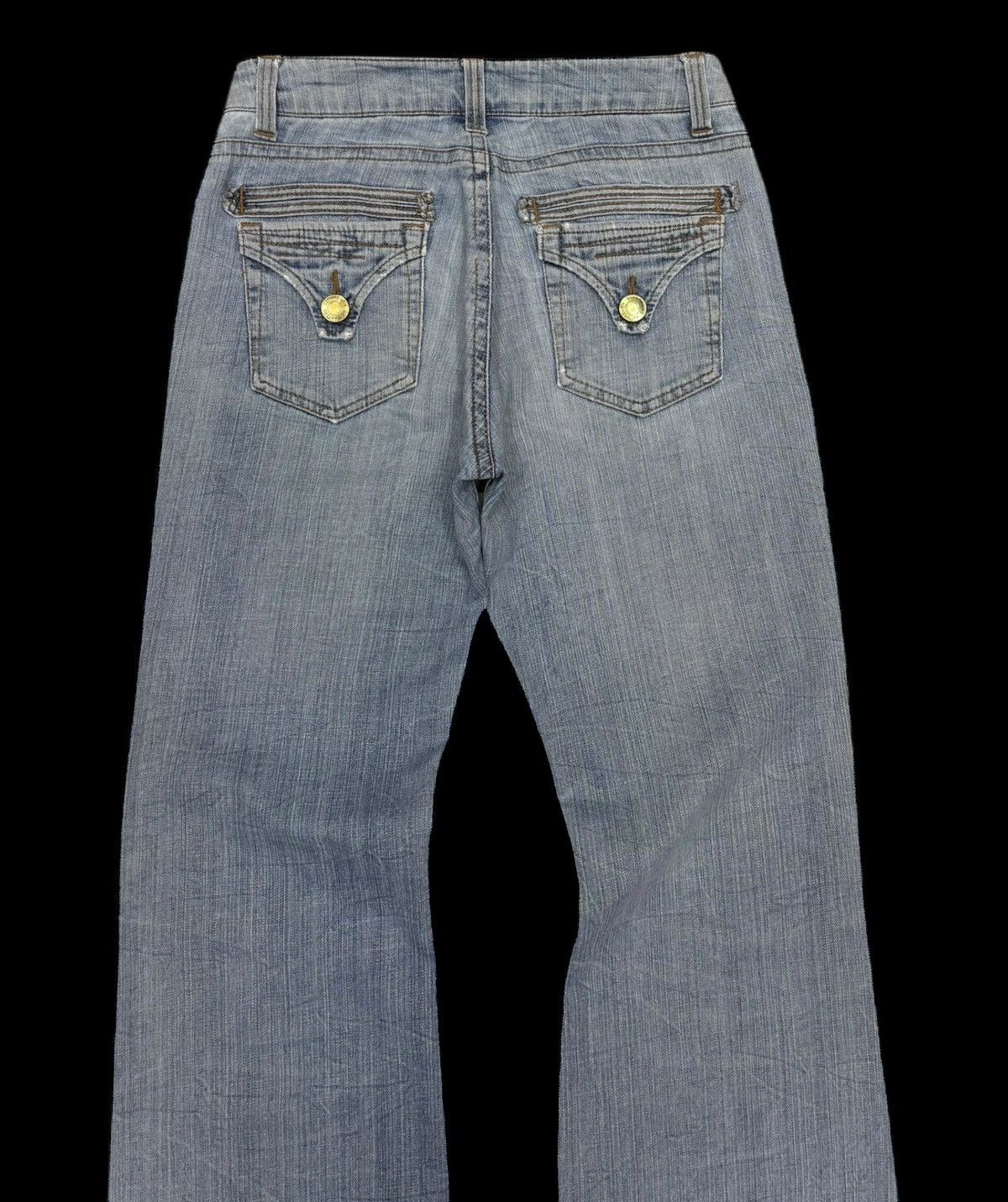 If Six Was Nine 💥90s Flare Jeans Bootcut Wavelist Distressed Denim Hype Size US 28 / EU 44 - 7 Thumbnail