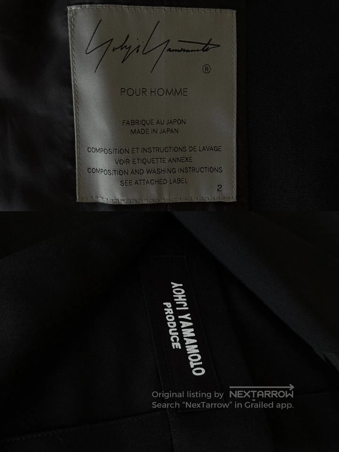 Yohji Yamamoto yohji yamamoto pour homme black wool blazer. Size US M / EU 48-50 / 2 - 6 Thumbnail