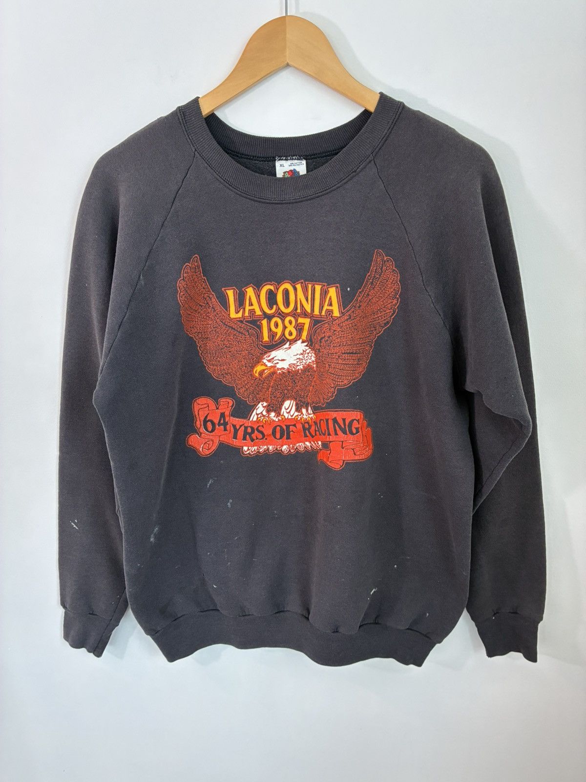 Vintage Vintage 80s Sun Faded Thrashed Motorcycle Crewneck Size US XL / EU 56 / 4 - 1 Thumbnail