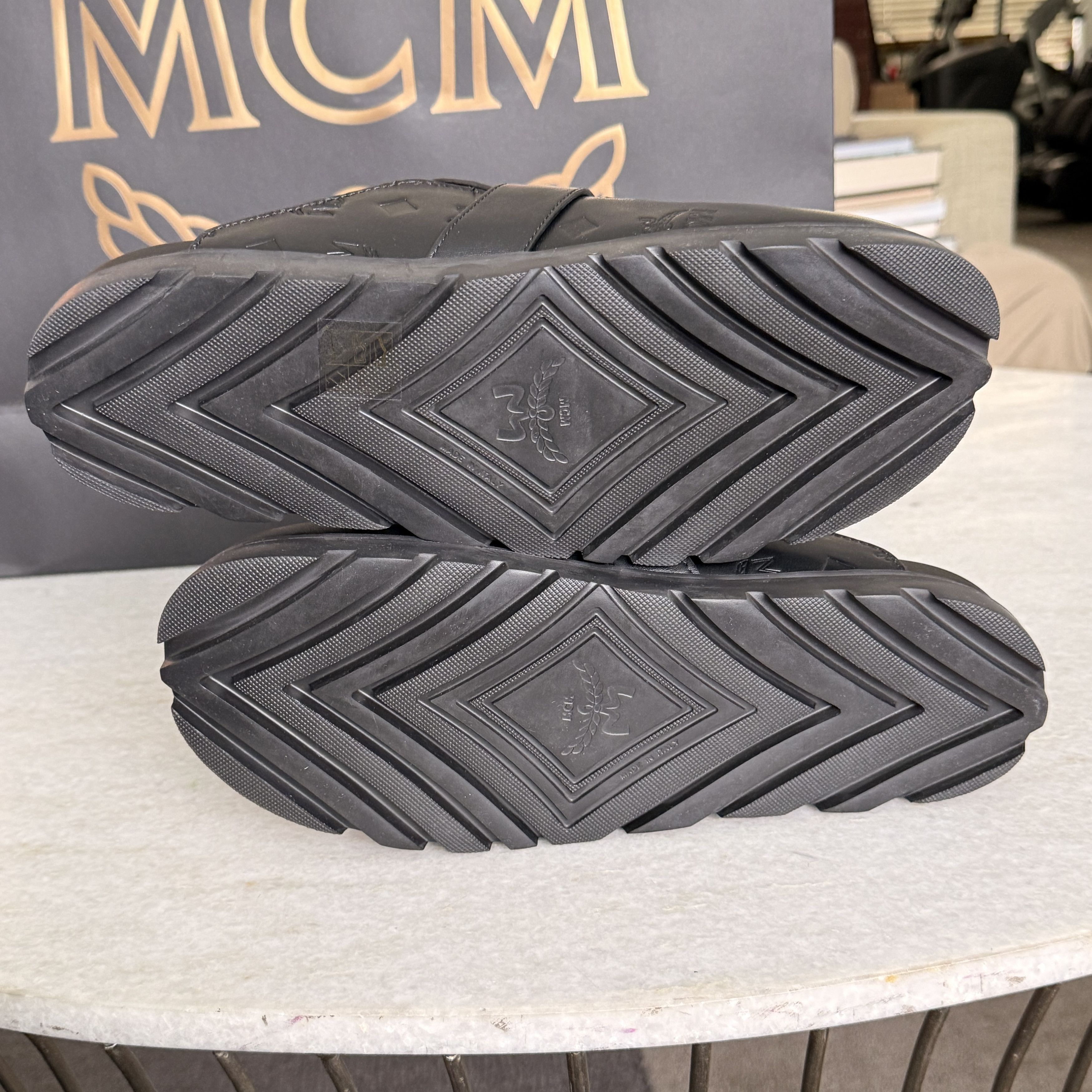 MCM MCM Leather Men’s Buckle Clogs (Flat Mule In Black) Size 42 Size US 9 / EU 42 - 9 Thumbnail