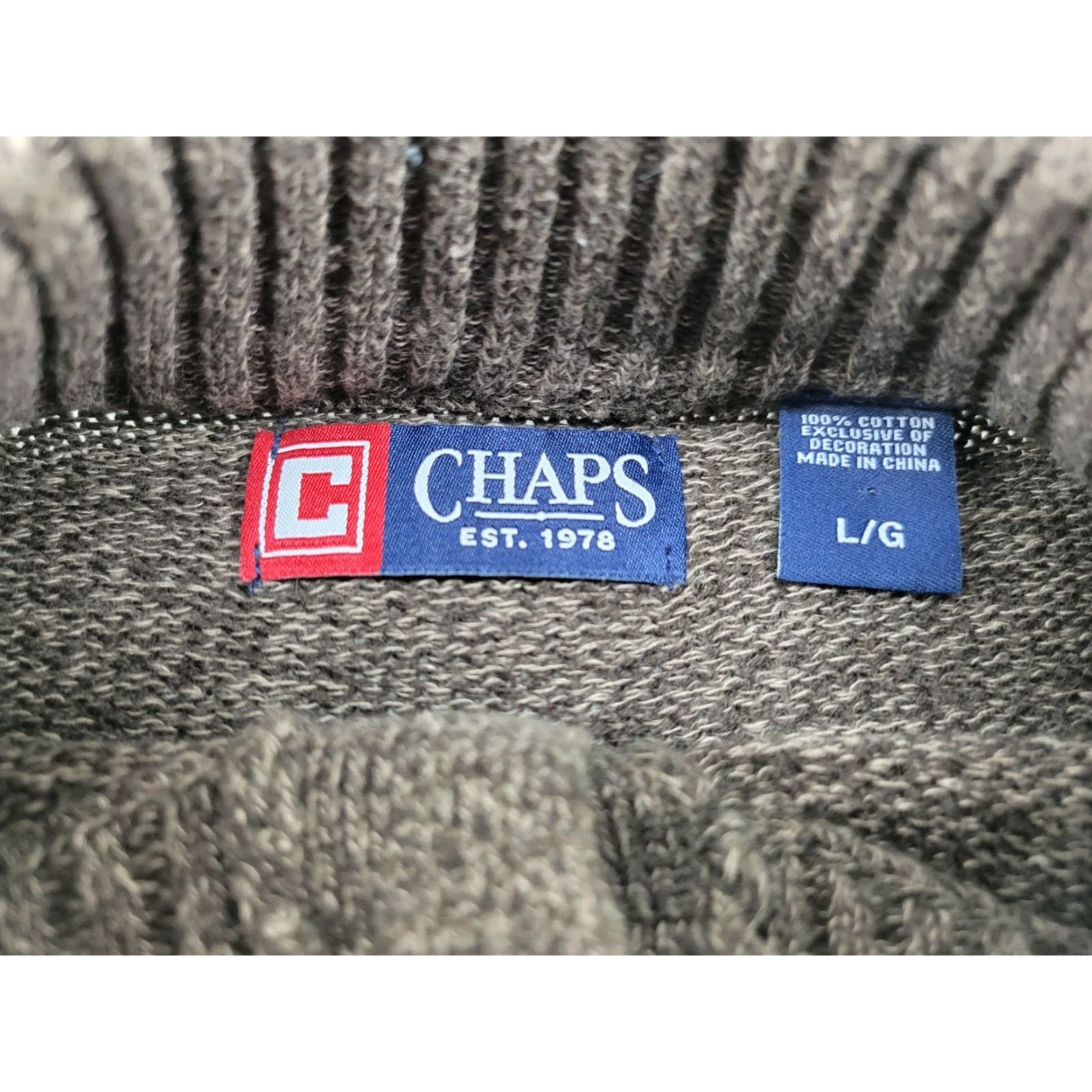 Chaps Chaps Sweater 3 Button Cotton Men's Size Large Brown Shirt MENS Regular Knit Mock Neck Vintage: No Size US L / EU 52-54 / 3 - 7 Thumbnail