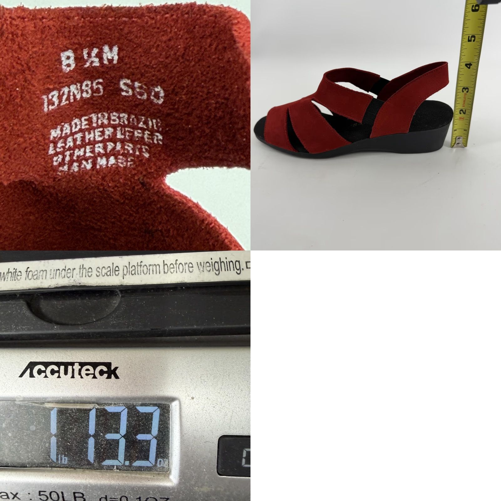 Naturalizer VINTAGE Naturalizer Sandals Womens 8.5 M Accent Red Slingback Wedge 90s 132N85 Bohemian Hipster Casual Summer Shoes Size US 9 / IT 39 - 9 Thumbnail