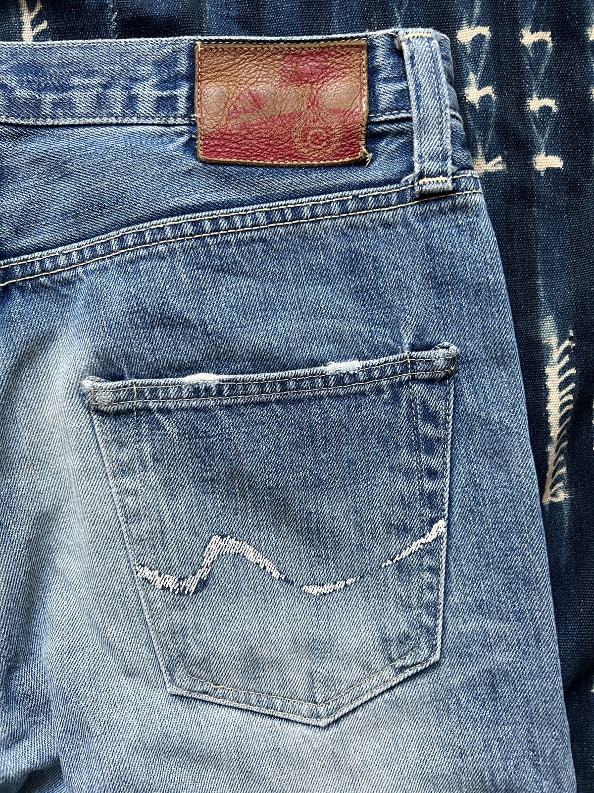 Japanese Brand Selvedge Denim Dirty Painting Jeans Celine RRL Visvim Size US 30 / EU 46 - 8 Thumbnail