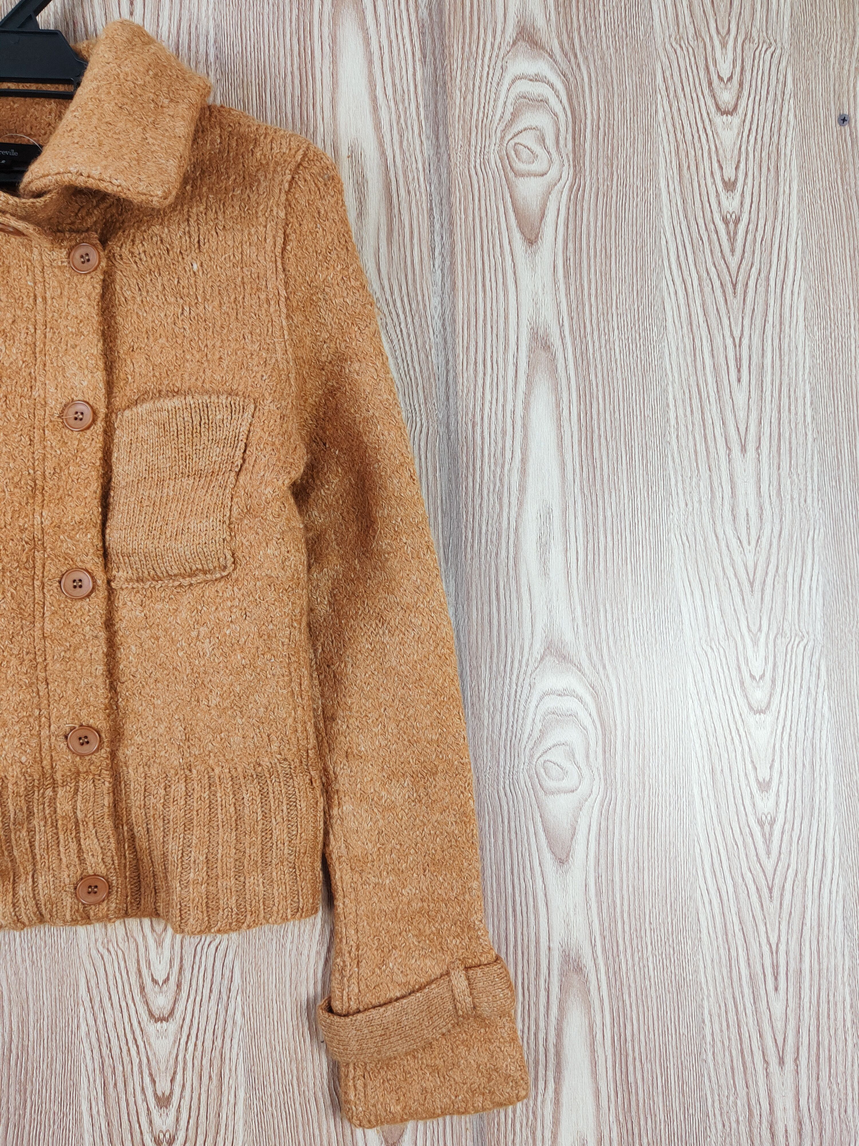 Japanese Brand Allureville Brown Knitwear Crop Top Jackets #W738 Size S / US 4 / IT 40 - 5 Thumbnail