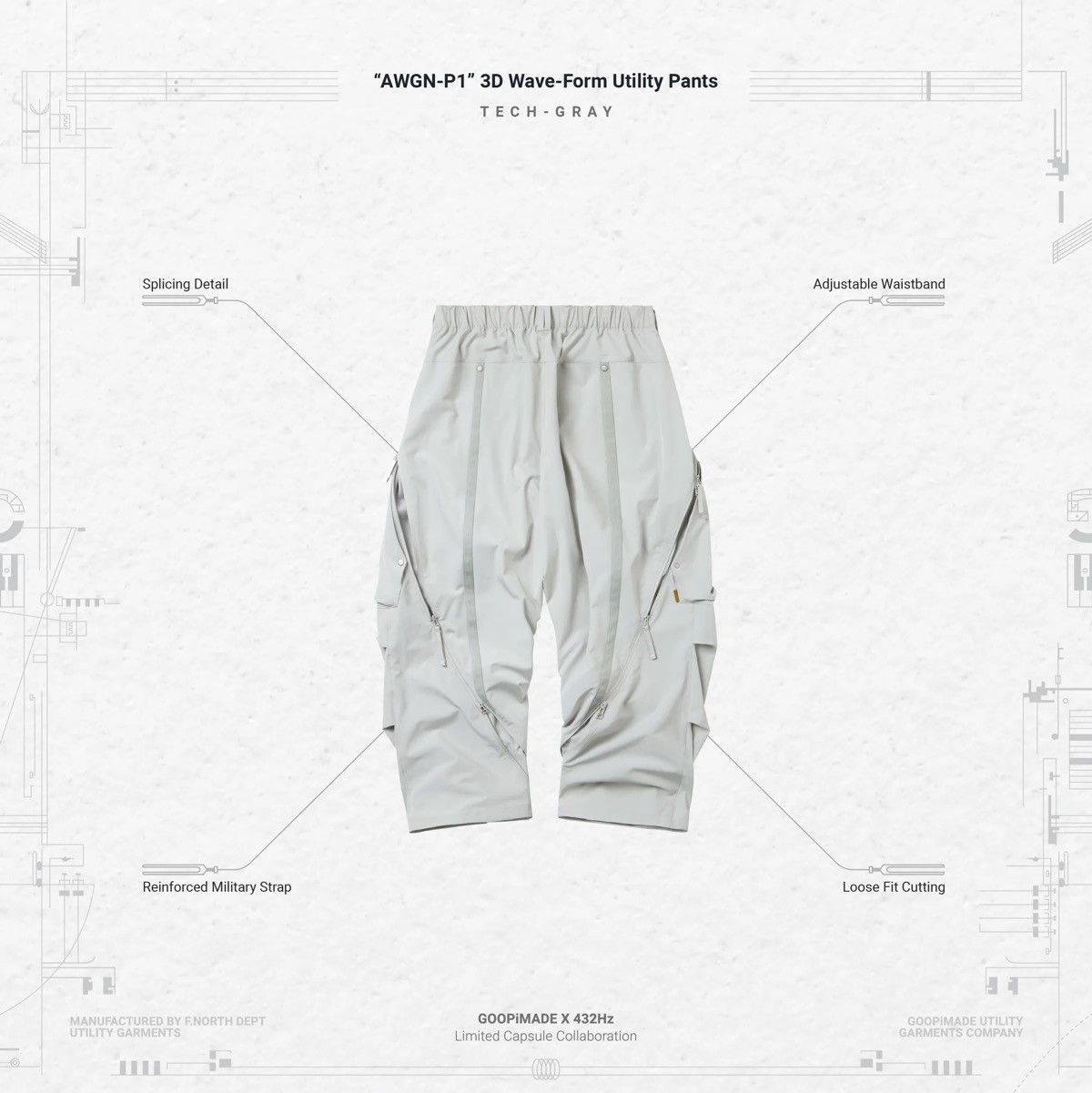 GOOPiMADE GOOPiMADE - AWGN-P1 3D - Wave-Form Utility Pants Size US 34 / EU 50 - 4 Thumbnail