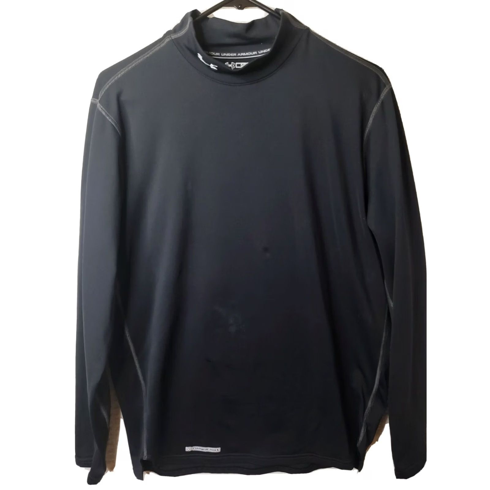 Under Armour Under Armour Fitted Cold Gear T Shirt Mens Large Black Long Sleeve Mock Neck Size US L / EU 52-54 / 3 - 2 Thumbnail
