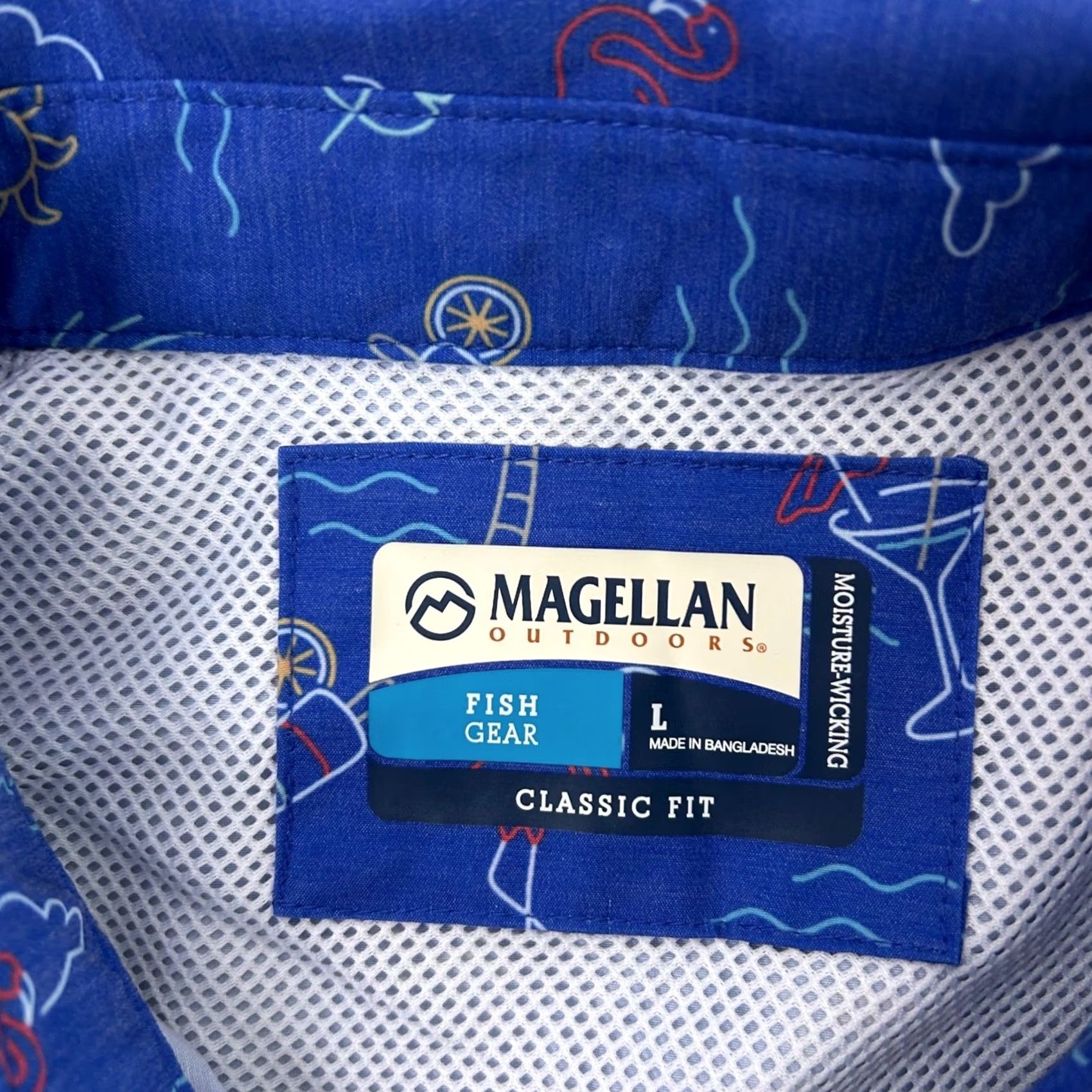 Vintage Magellan Outdoors Fish Gear Button-Up Shirt Mens Large Blue Tropical Flamingo Pattern Hawaiian Tropical Shirt Size US L / EU 52-54 / 3 - 3 Thumbnail