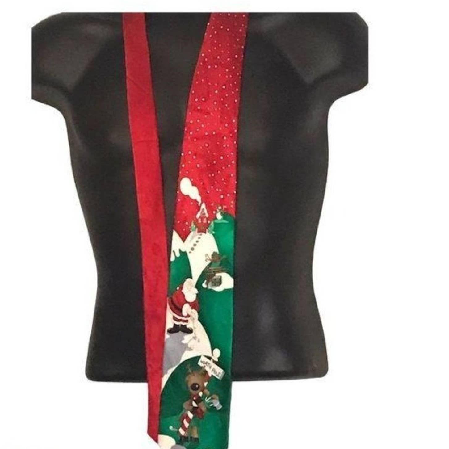The Unbranded Brand Vintage Holiday Christmas Novelty Tie Silk Yule Tie Greeting Size ONE SIZE - 3 Thumbnail