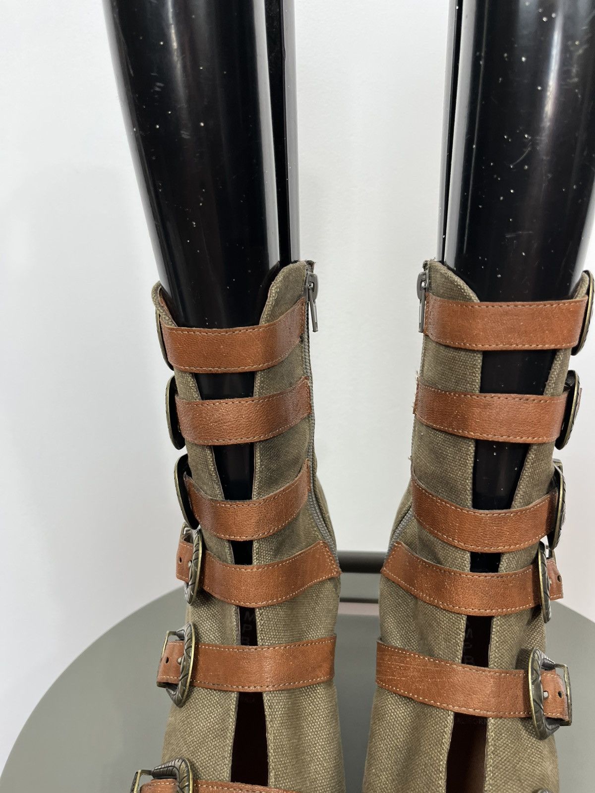 Other Gladiator Wedge Sandals Multi Buckle Straps Canvas EU 38 Size US 7 / IT 37 - 6 Thumbnail