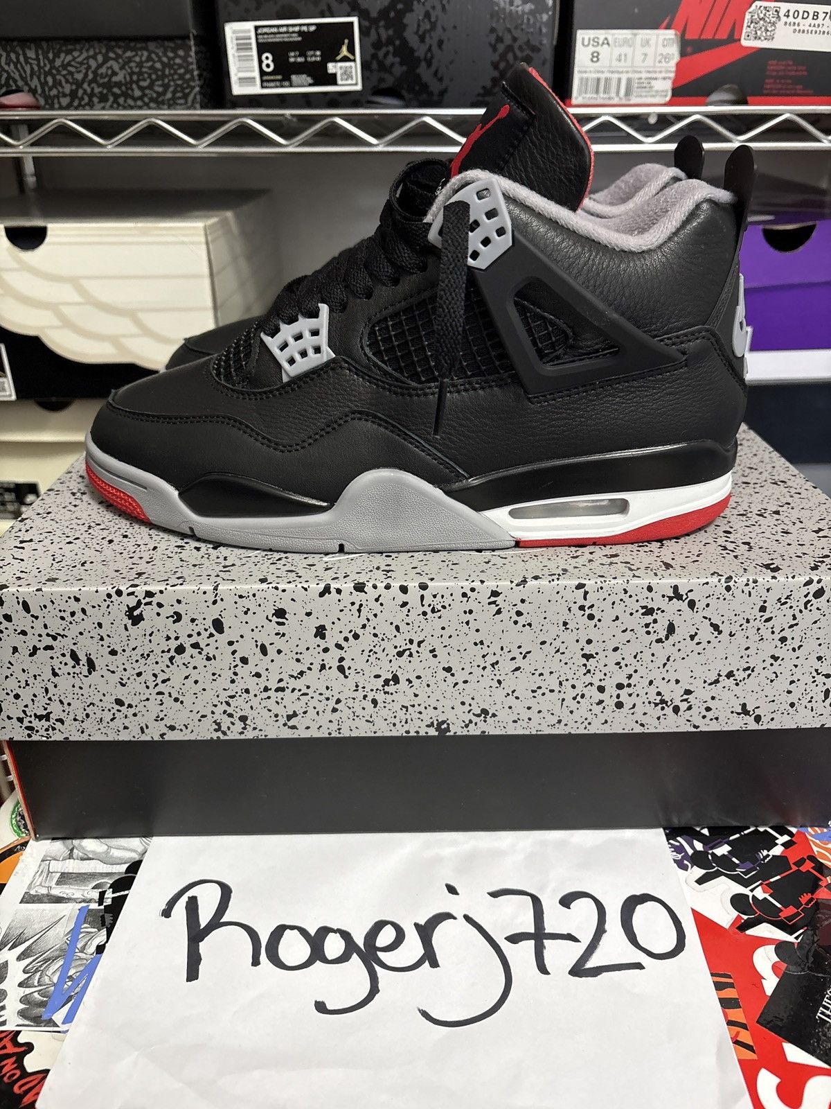 Jordan Brand Air Jordan Bred 4 Reimagined Size US 8 / EU 41 - 1 Thumbnail